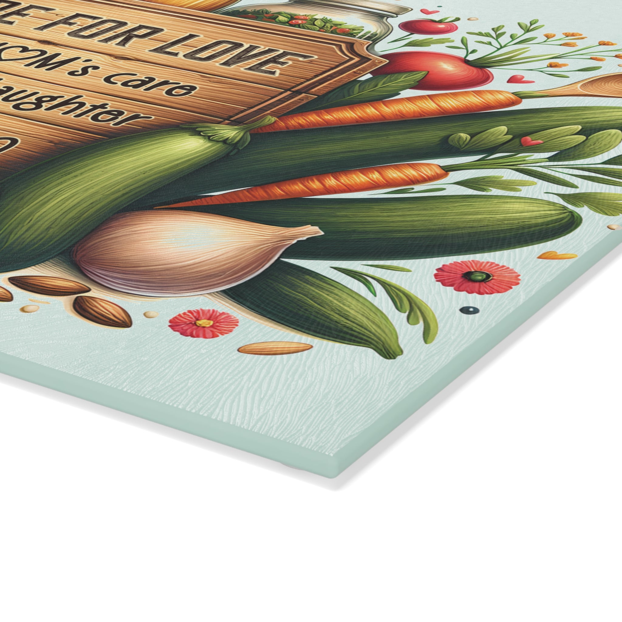 🍴 Recipe for Love Glass Cutting Board – A Sentimental Gift for Mom, Grandma, or the Heart of the Kitchen
