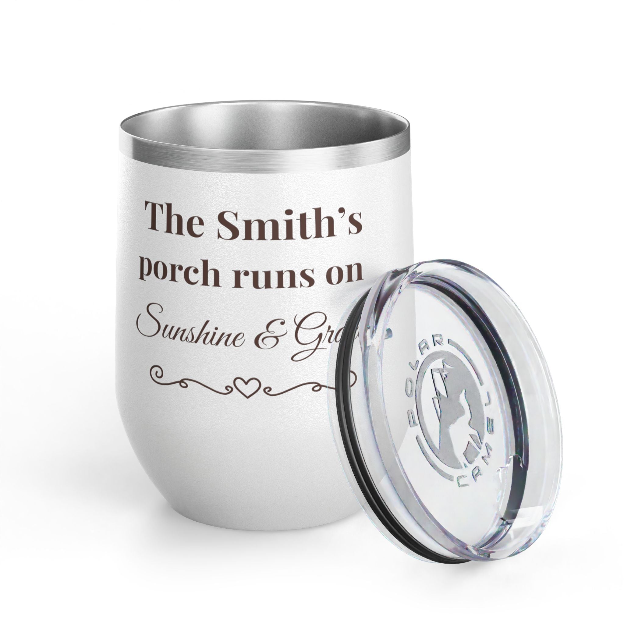 🫶 Personalized “Sunshine & Grace” Porch Tumbler – 12oz Insulated Stainless Steel Cup