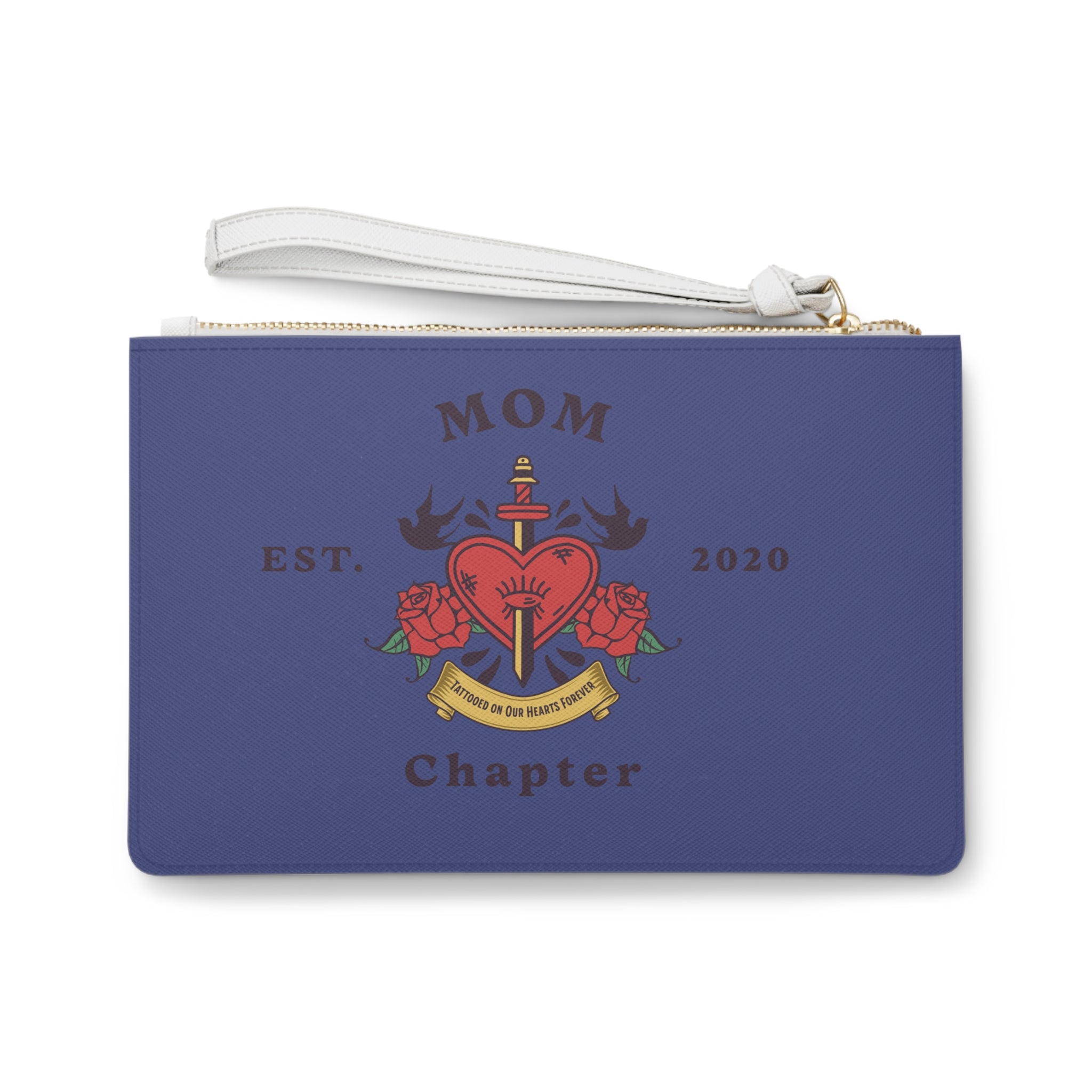 🖤 Ride or Die Mama Clutch – Tattoo-Inspired Custom Year Wristlet | Bold Gift for Badass Moms
