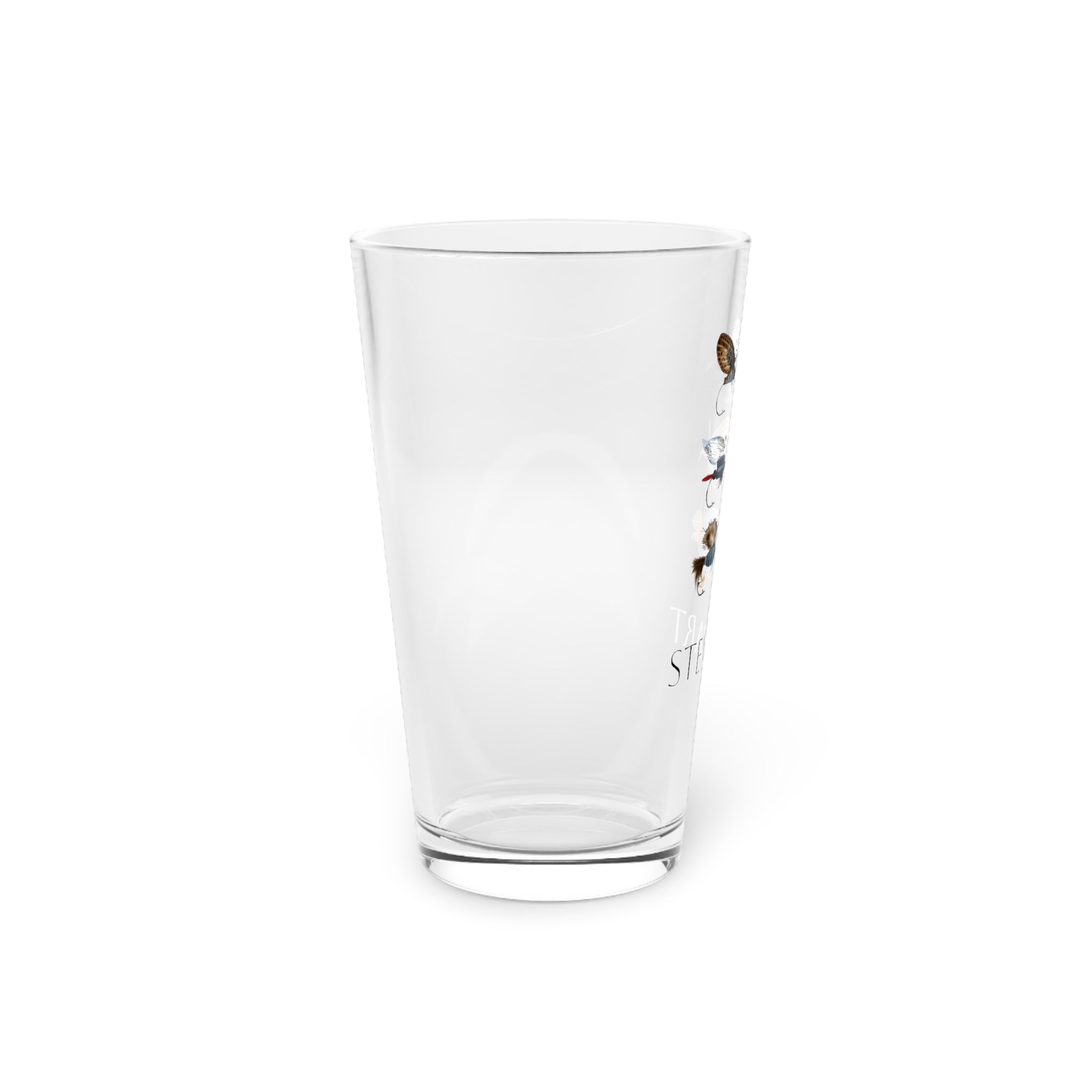 🎣 Fly Fishing Pint Glass – Optional Personalization – 16oz Outdoor Drinkware Gift for Anglers