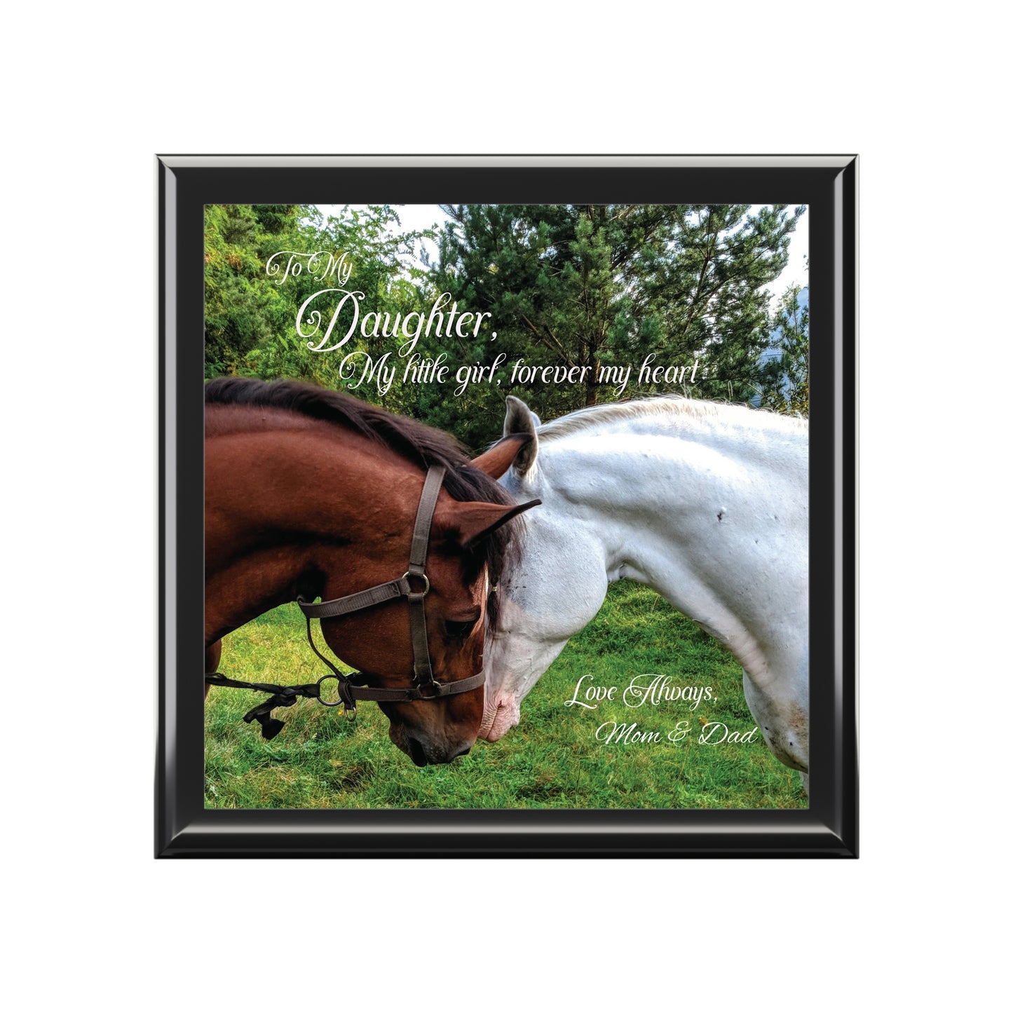 To My Daughter Horse Themed Jewelry Box