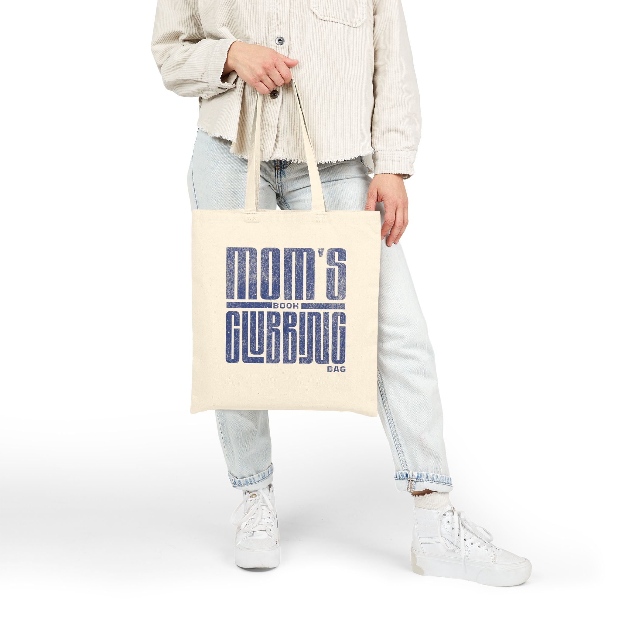 📚 Mom's Book Clubbing Canvas Tote Bag – Stylish & Functional Gift for Book-Loving Moms