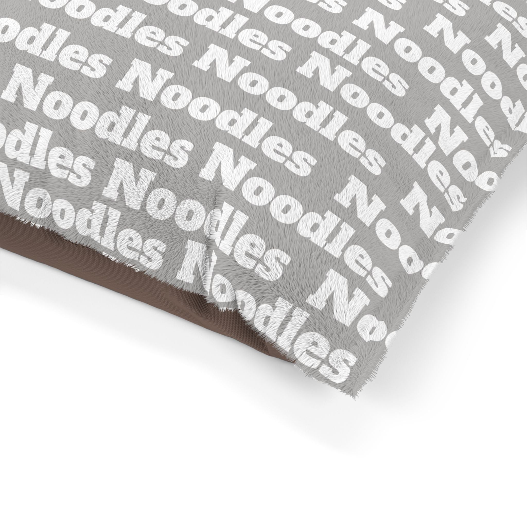 Personalized Pet Name Bed – Light Grey Washable Dog or Cat Pillow with Custom Name