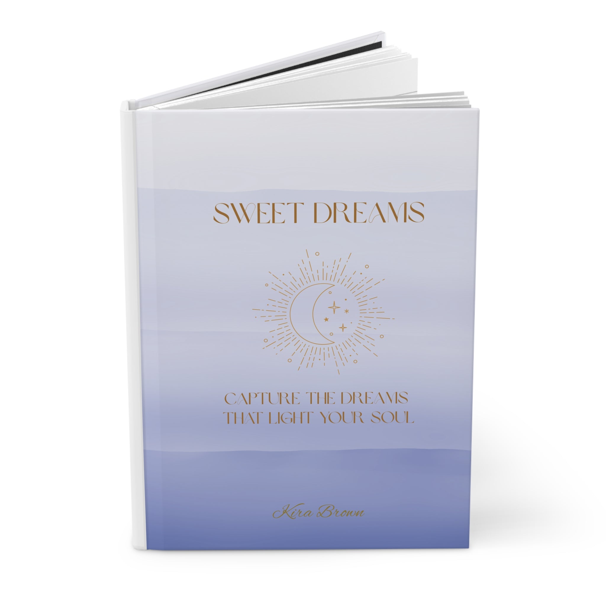 Sweet Dreams Personalized Dream Journal – Celestial Moon & Stars Keepsake, Lavender Nighttime Reflection Notebook, Dream Manifestation Gift