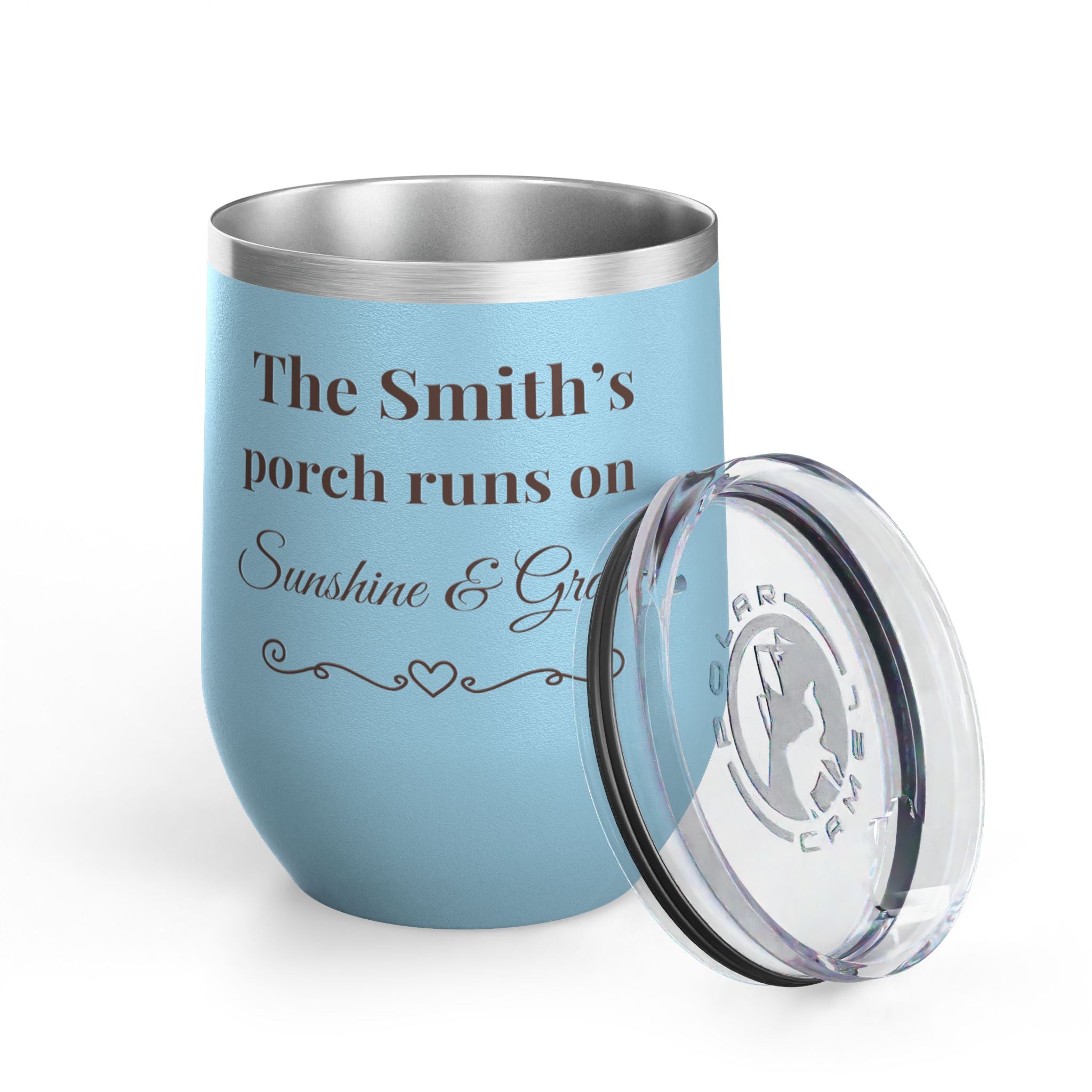 🫶 Personalized “Sunshine & Grace” Porch Tumbler – 12oz Insulated Stainless Steel Cup