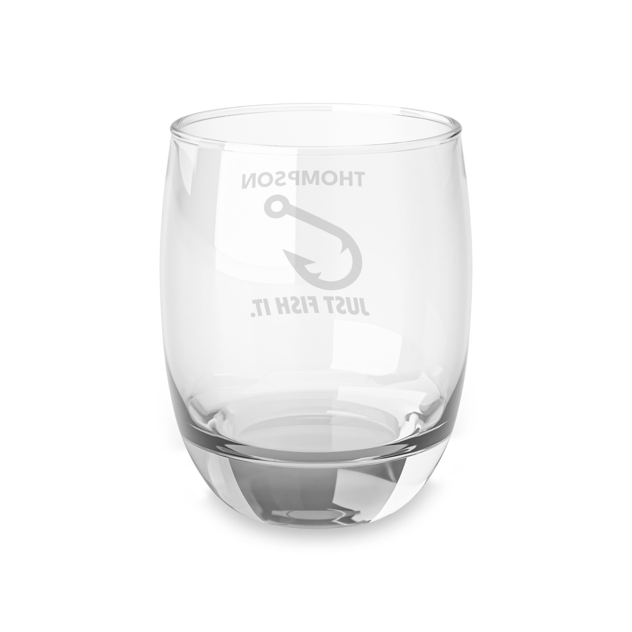 🎣 Personalized Fishing Whiskey Glass – “Just Fish It” Design – Custom Gift for Anglers, Dad, or Grandpa – 6oz