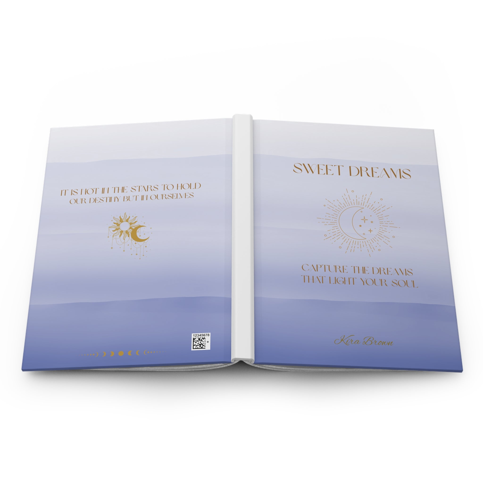 Sweet Dreams Personalized Dream Journal – Celestial Moon & Stars Keepsake, Lavender Nighttime Reflection Notebook, Dream Manifestation Gift
