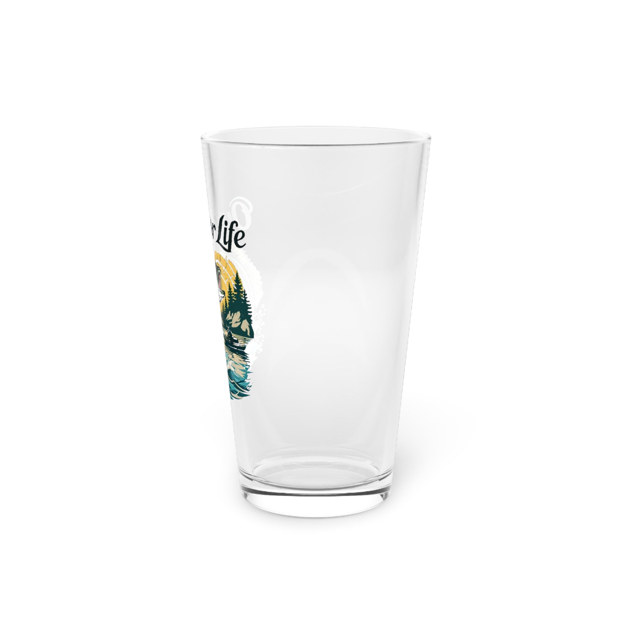 Outdoor Life Fishing Pint Glass - 16oz for Nature Lovers