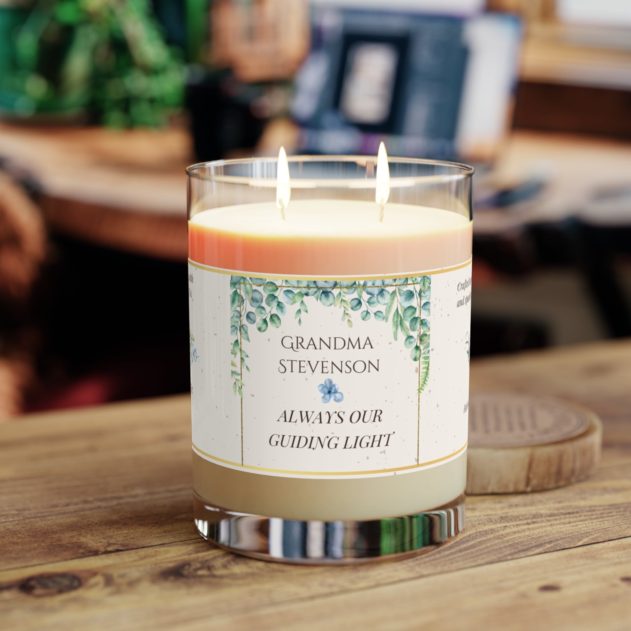 🕯️Personalized Soy Candle Gift – Custom Name & Quote – 9 oz Scented Jar with 3 Scents