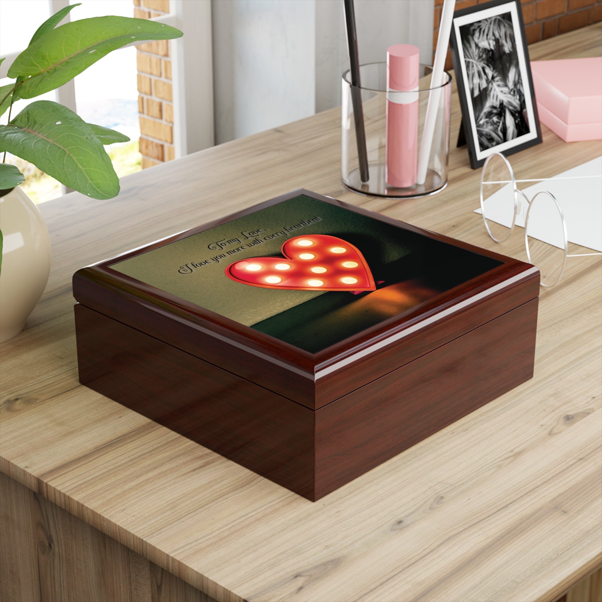 Everlasting Love Jewelry Box for Wife, Husband or Partner - Inspirational Gift for Special Occasions