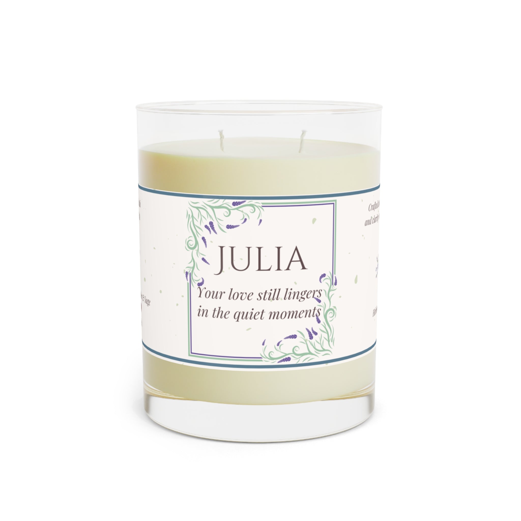 🕯️Personalized Soy Candle Gift – Custom Name & Quote – 9 oz Scented Jar with 3 Scents