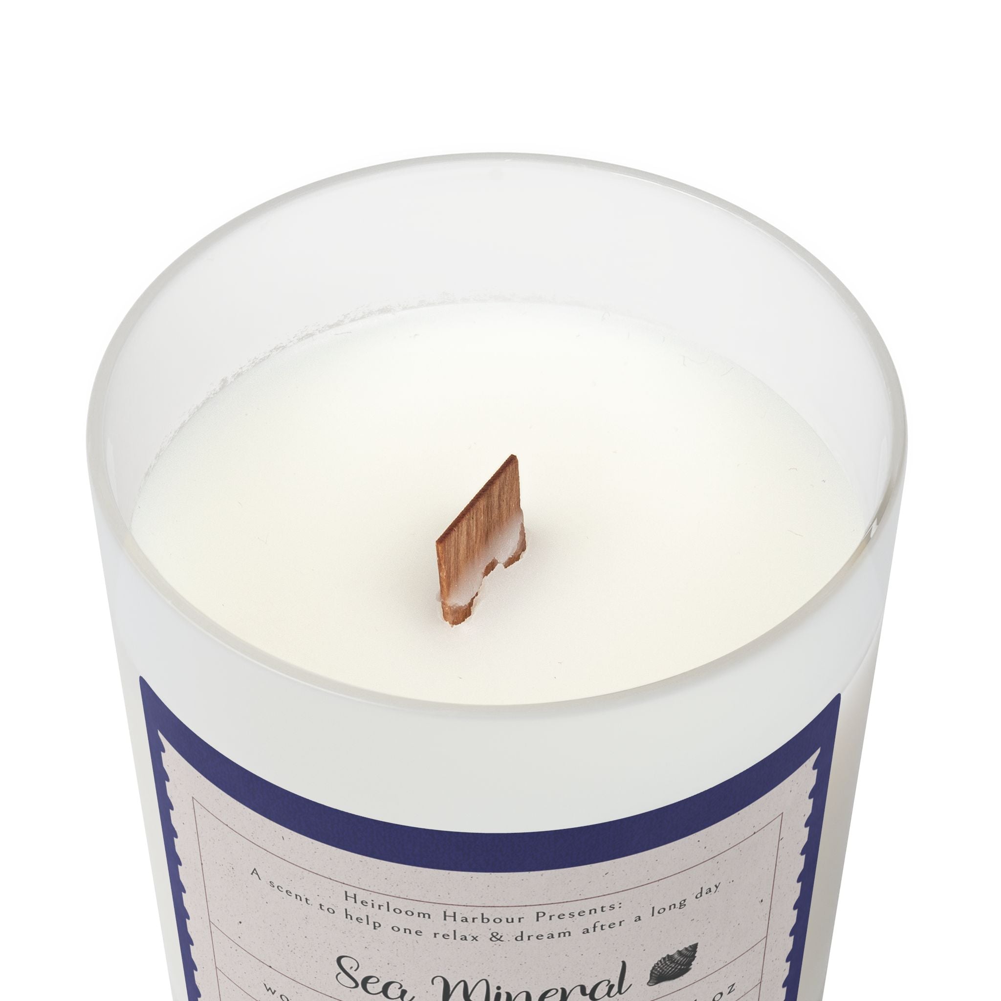 🌊 Sea Mineral Wood Wick Candle – 11oz Coconut Soy Scented Gift | Relaxing Spa-Inspired Aroma