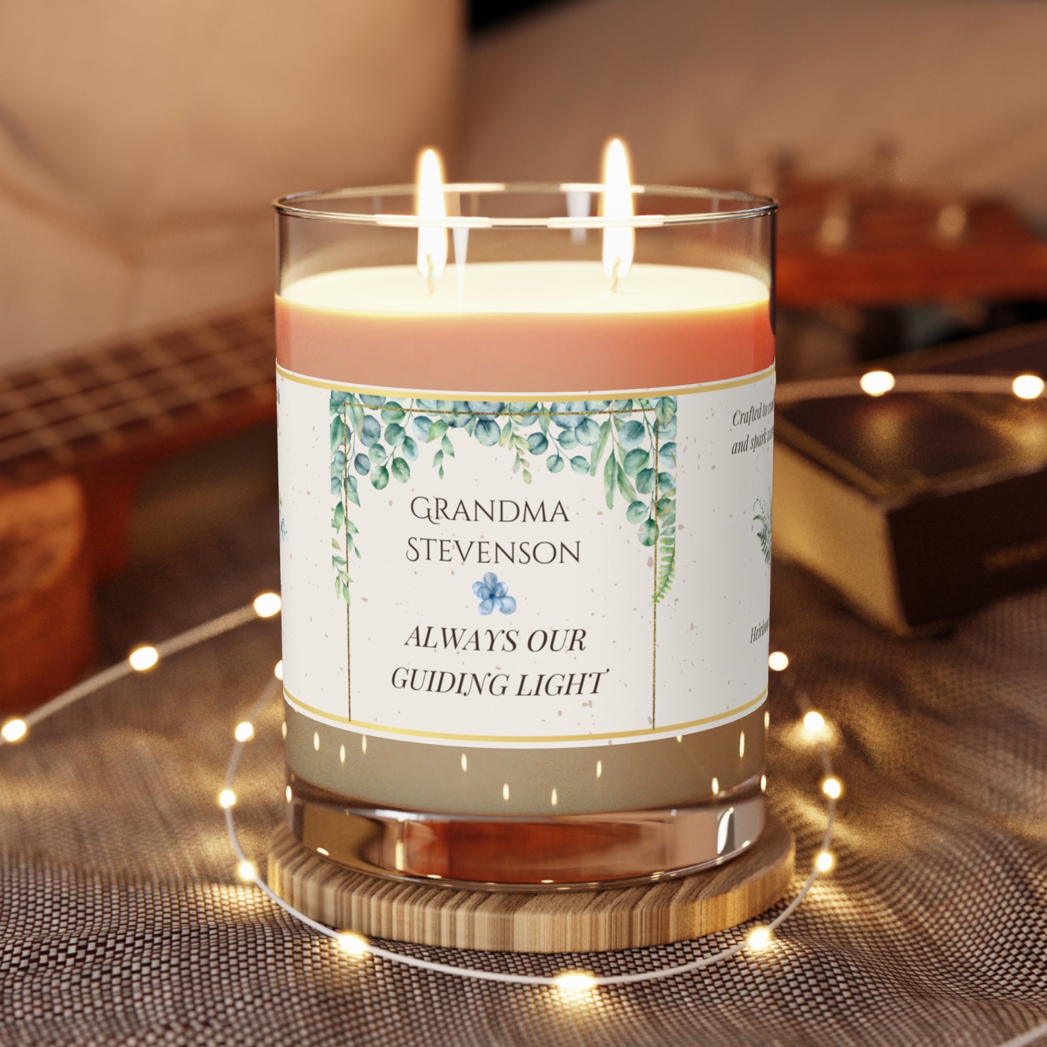🕯️Personalized Soy Candle Gift – Custom Name & Quote – 9 oz Scented Jar with 3 Scents