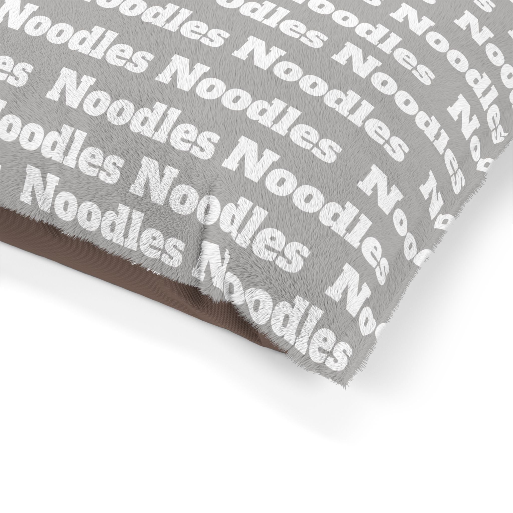 Personalized Pet Name Bed – Light Grey Washable Dog or Cat Pillow with Custom Name