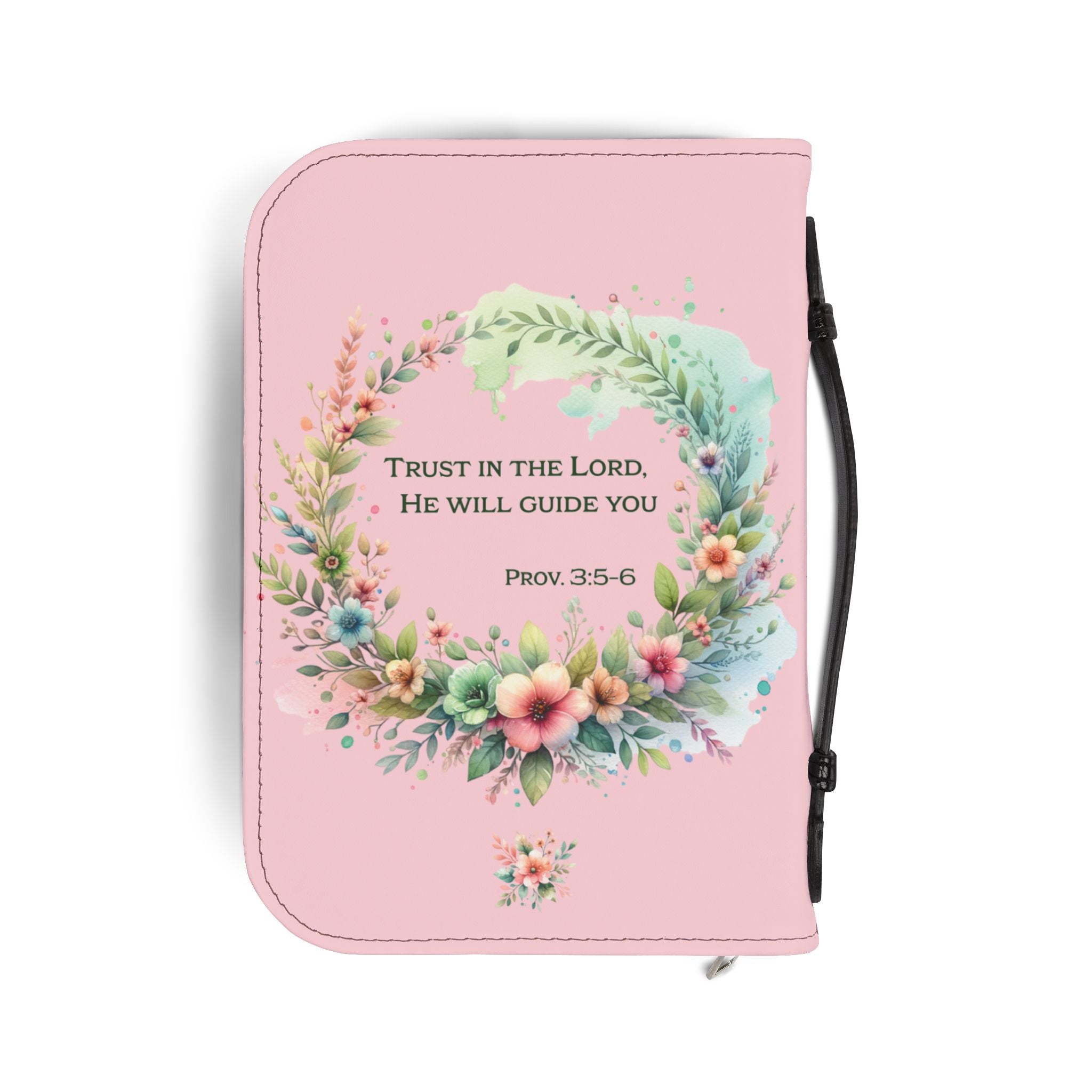 💐 To My Granddaughter Floral Bible Cover – Inspirational Christian Gift | PU Leather Case with Scripture & Loving Message