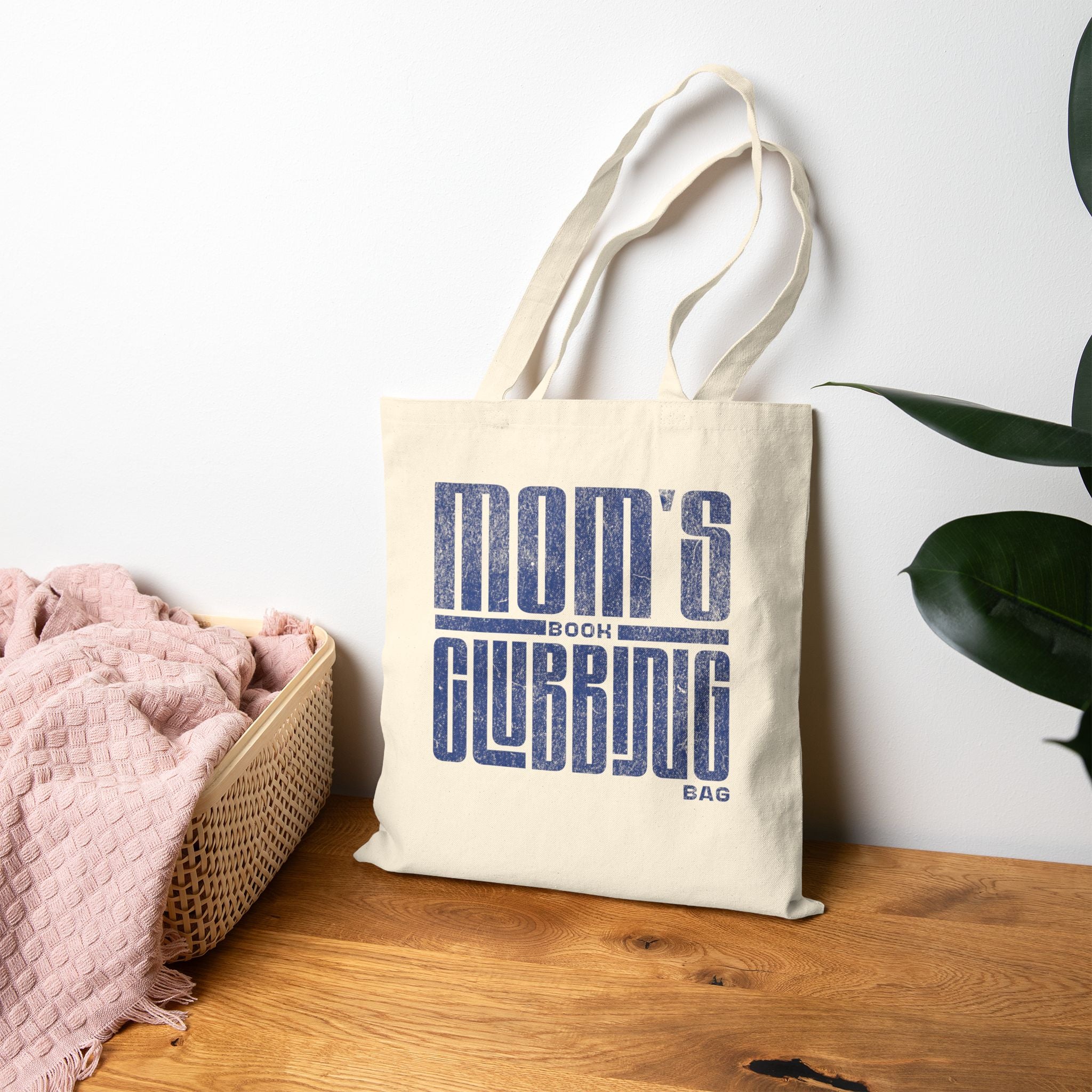 📚 Mom's Book Clubbing Canvas Tote Bag – Stylish & Functional Gift for Book-Loving Moms