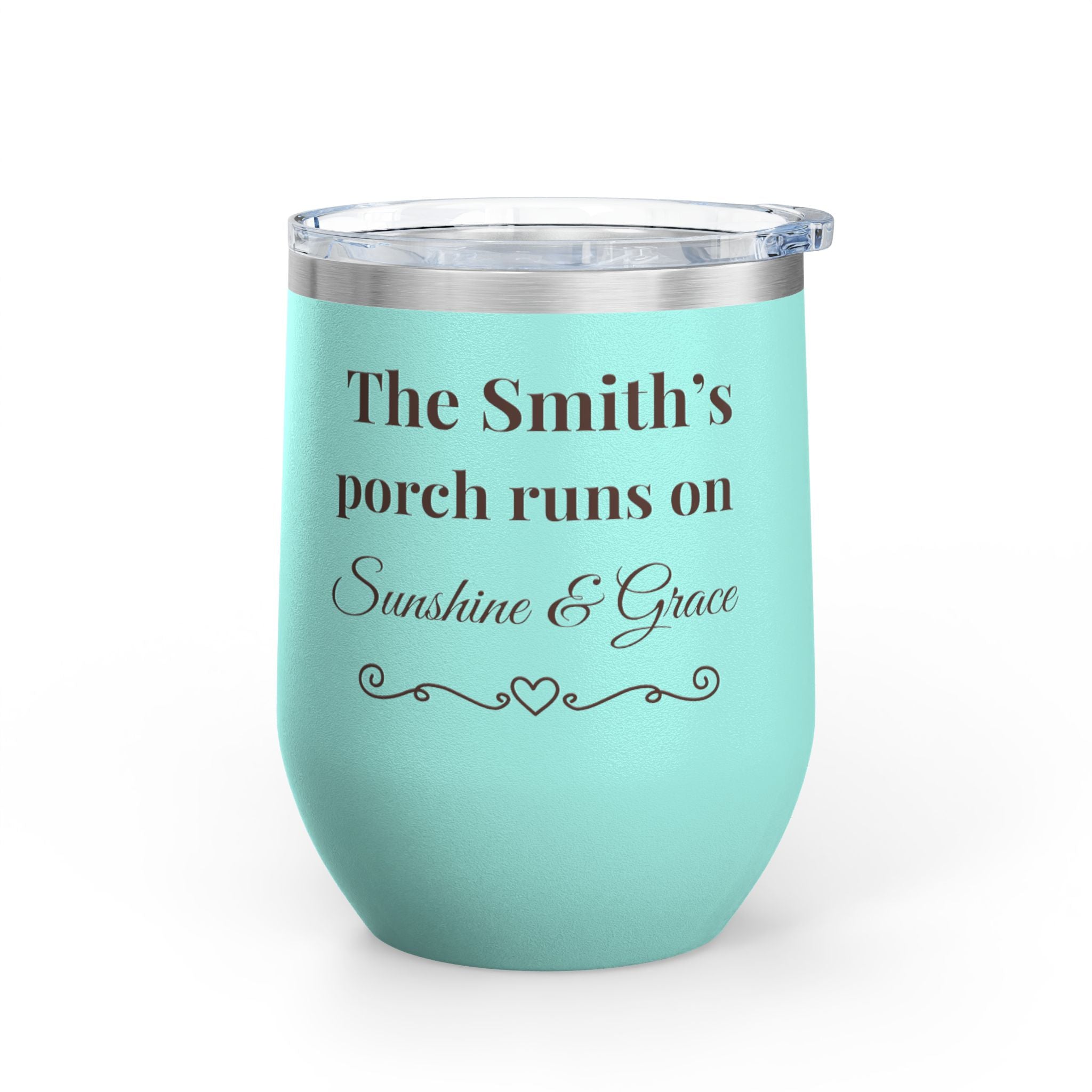 🫶 Personalized “Sunshine & Grace” Porch Tumbler – 12oz Insulated Stainless Steel Cup