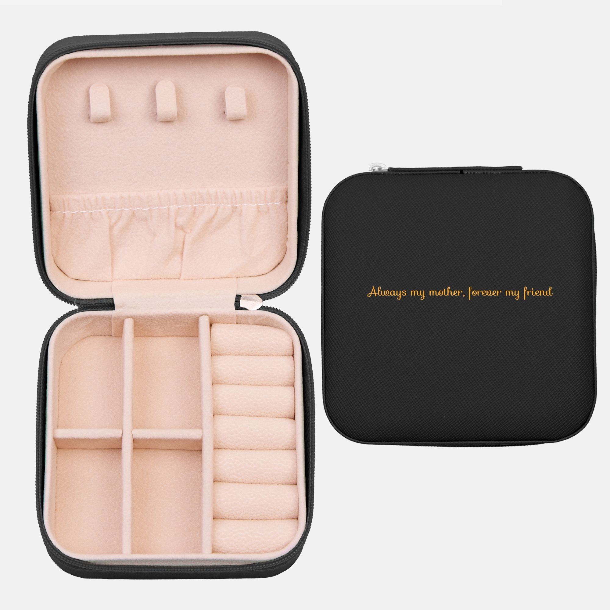 🌸 To My Mother – Jewelry Travel Case | “Always My Mother, Forever My Friend” Keepsake Gift