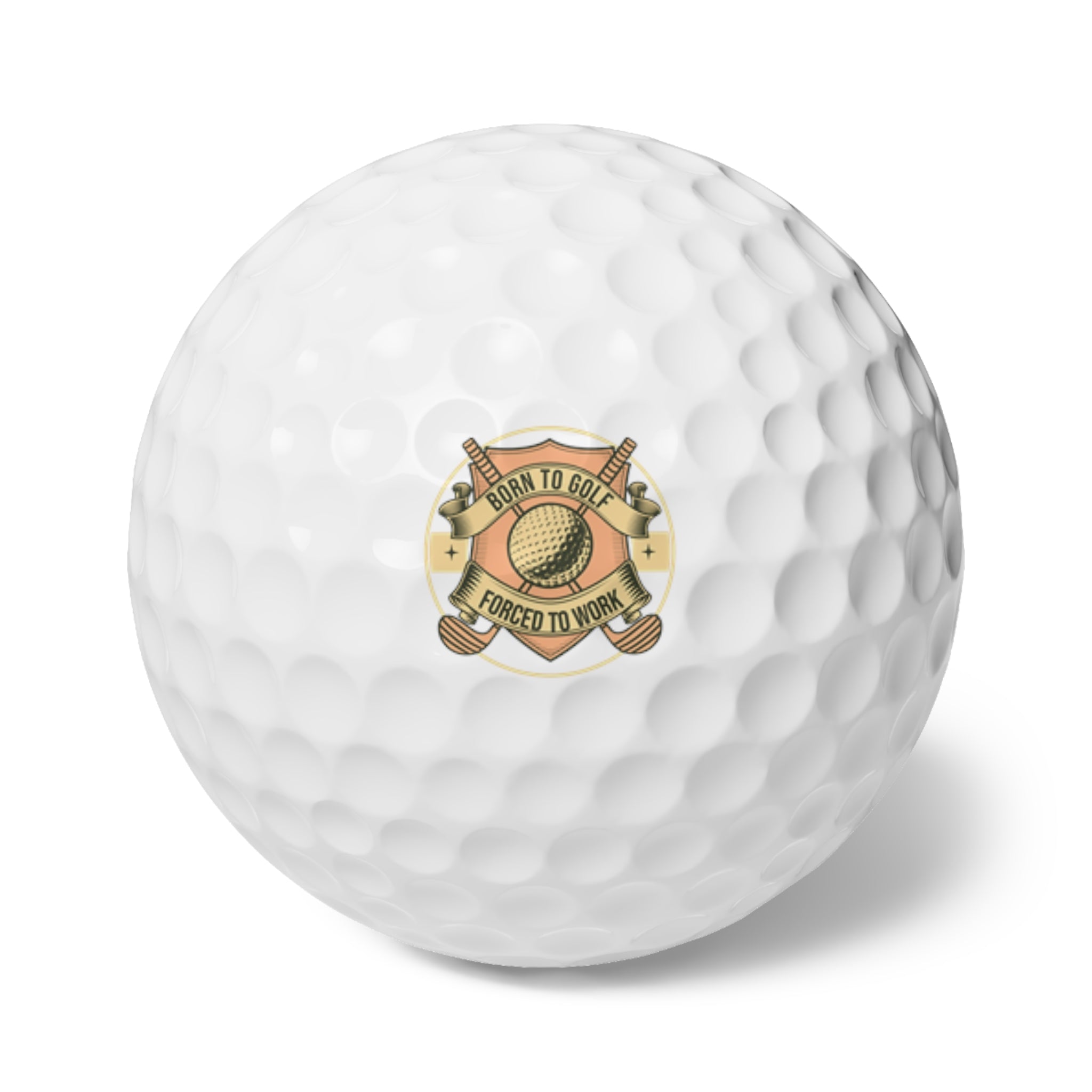 ⛳ “Born to Golf, Forced to Work” – Funny Golf Ball Gift Set (6-Pack)