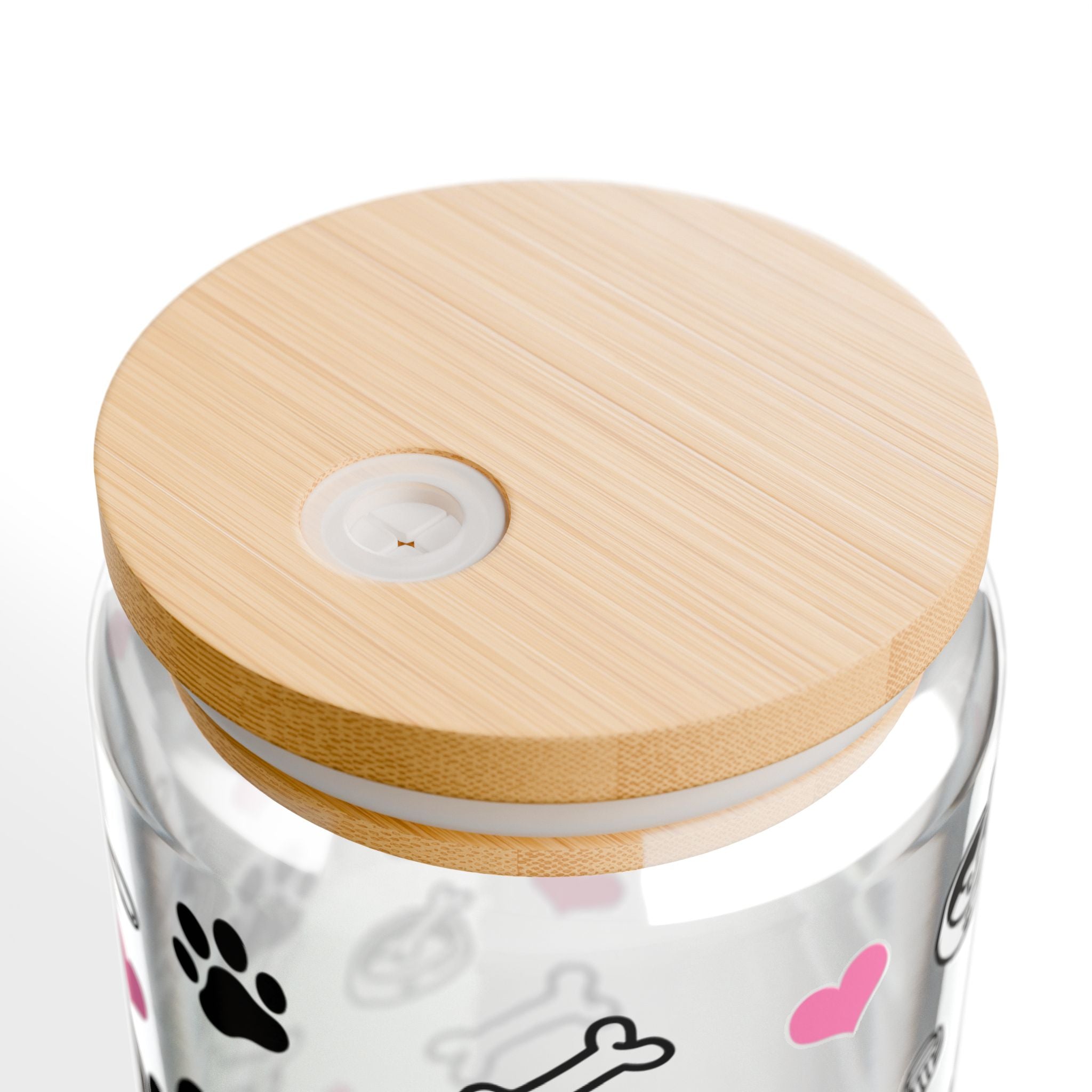 ๐พ Dog Mama Glass Tumbler โ 16oz Reusable Eco-Friendly Cup with Bamboo Lid & Straw