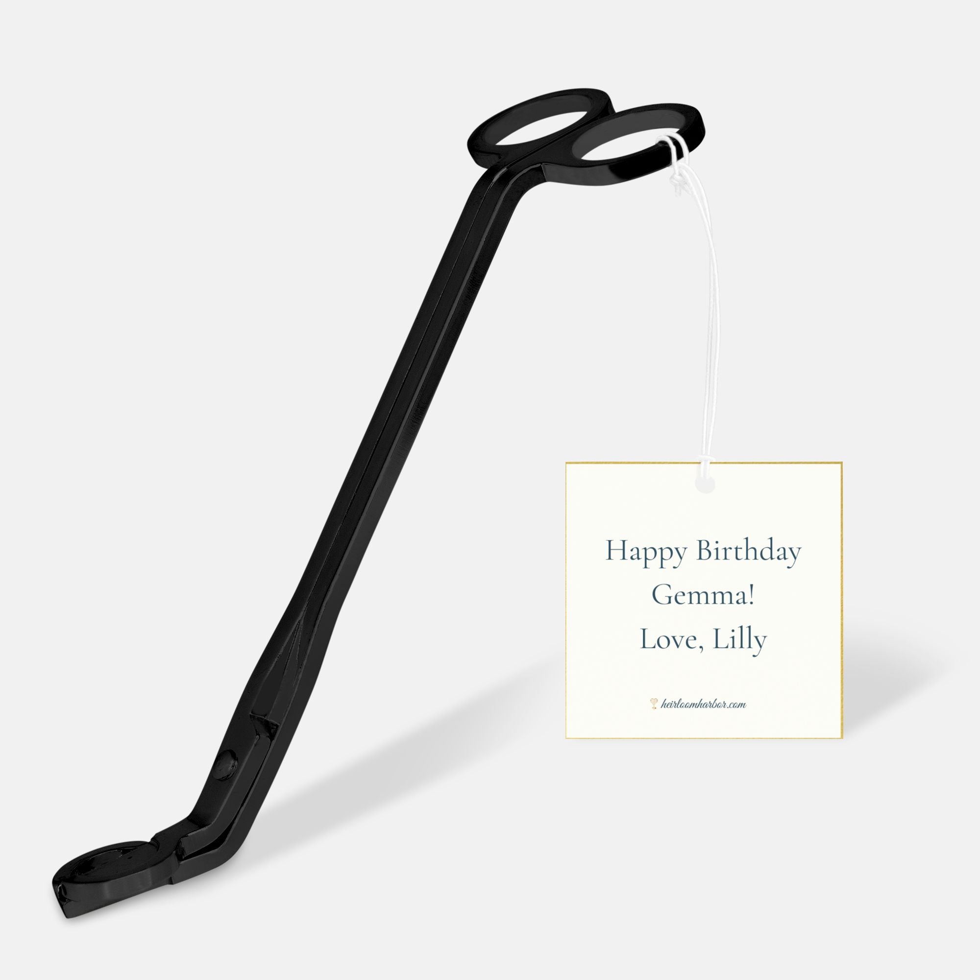 Custom Wick Trimmer with Personalized Gift Tag – Gold, Silver, or Black | Candle Care Tool