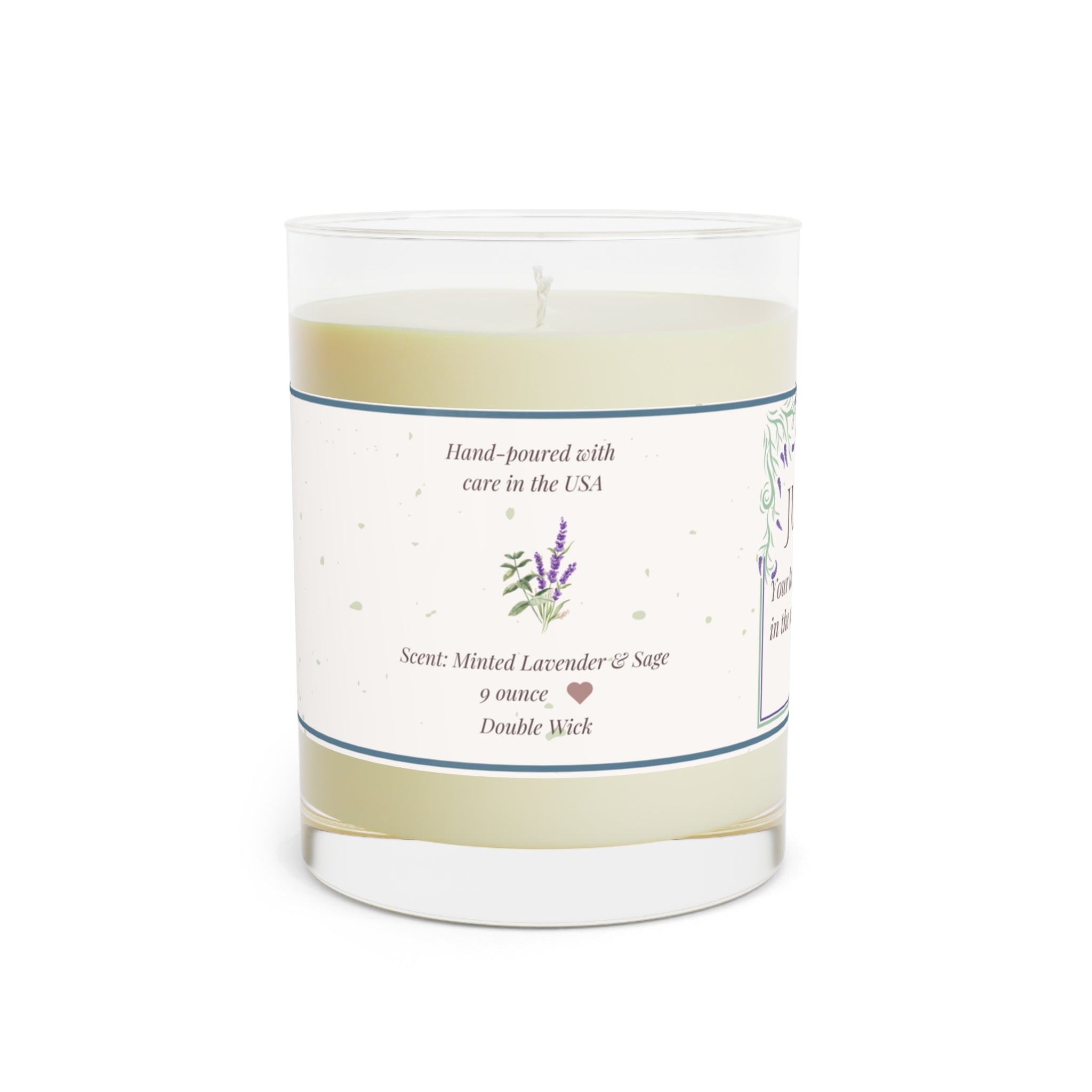 🕯️Personalized Soy Candle Gift – Custom Name & Quote – 9 oz Scented Jar with 3 Scents
