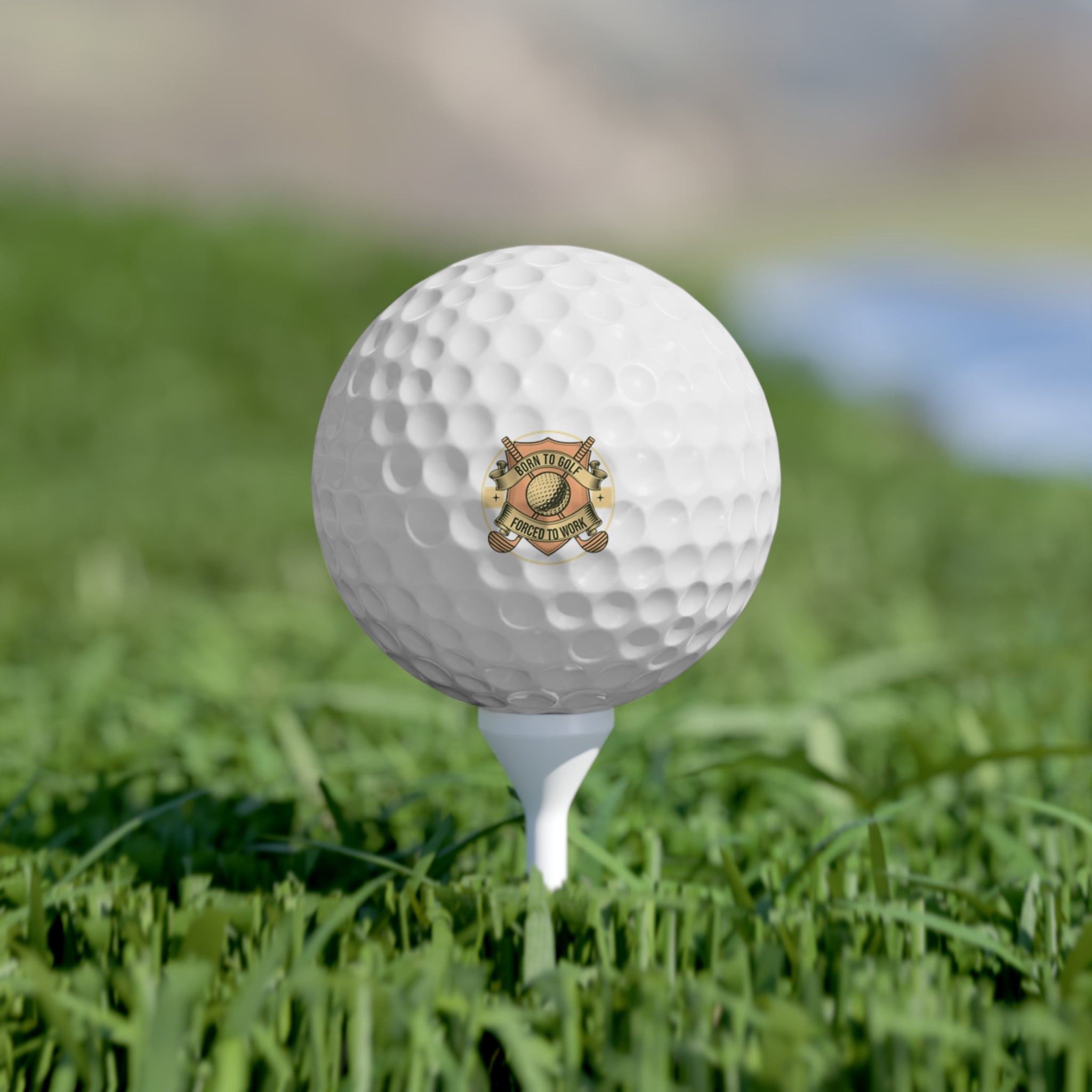 ⛳ “Born to Golf, Forced to Work” – Funny Golf Ball Gift Set (6-Pack)