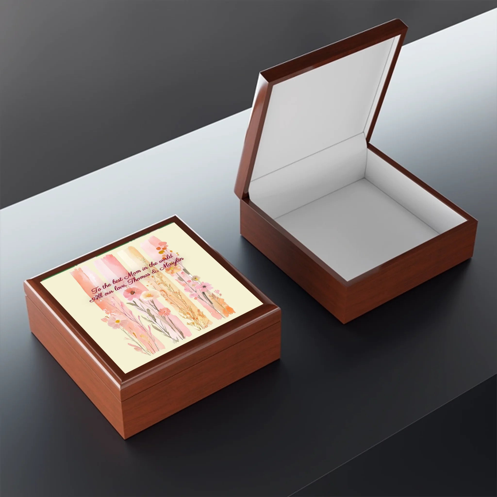 💖 Custom Mother's Day Jewelry Keepsake Box – Personalized Gift She’ll Treasure Forever
