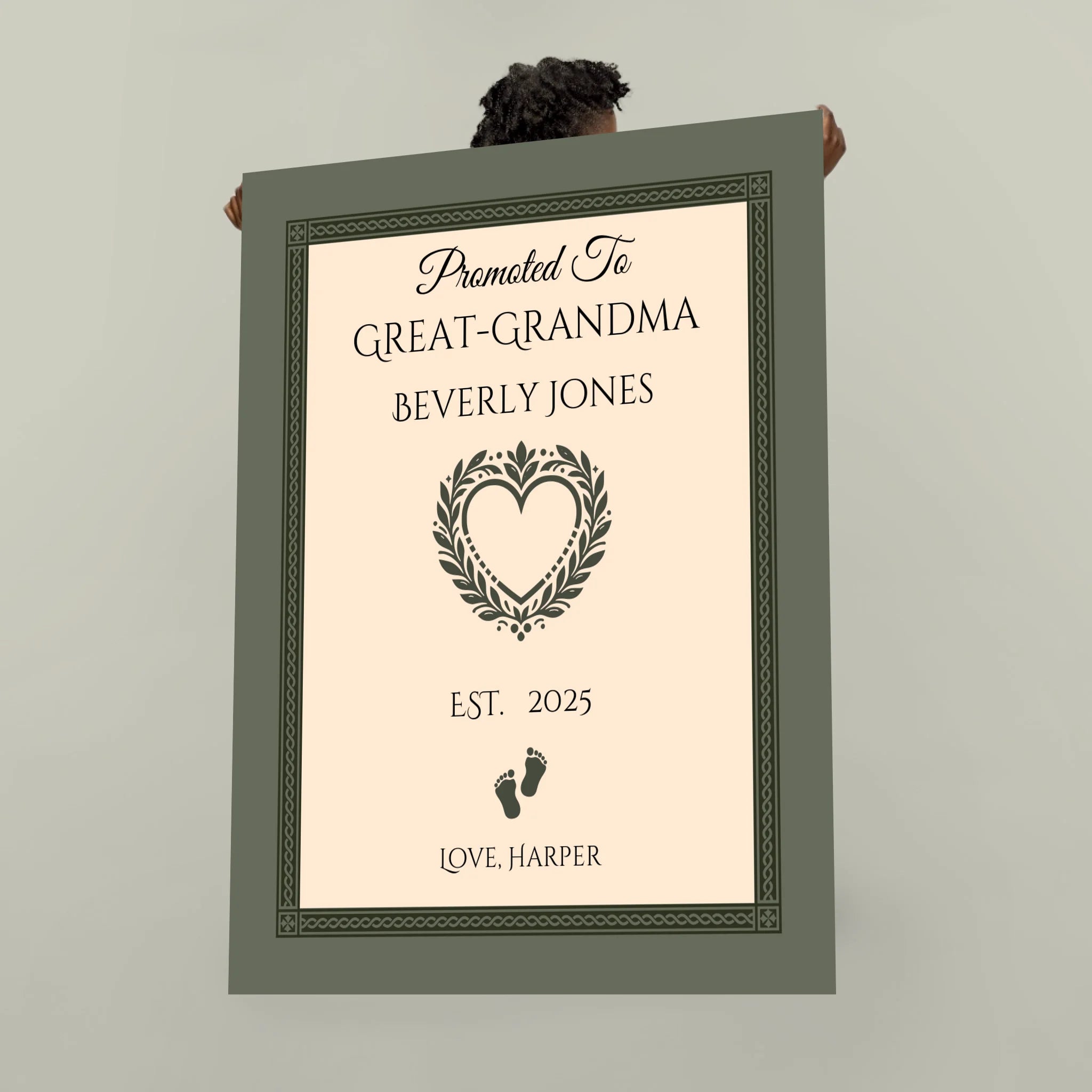 Custom “Promoted to” Blanket – Grandma, Grandpa, Aunt, or Any Title – Personalized Baby Reveal Gift