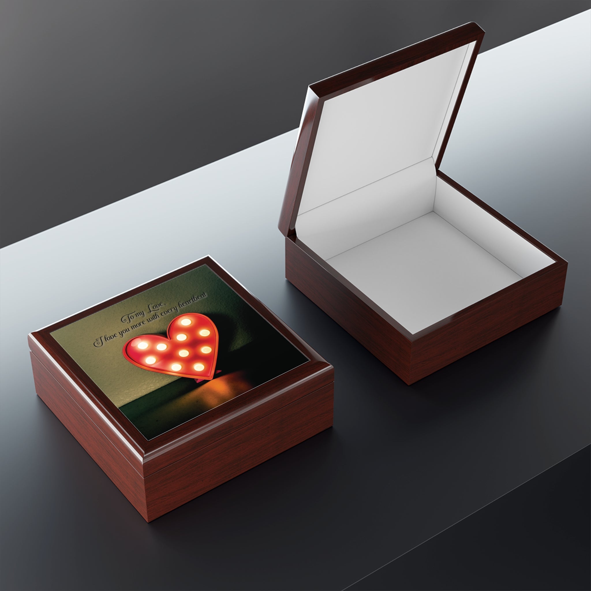 Everlasting Love Jewelry Box for Wife, Husband or Partner - Inspirational Gift for Special Occasions