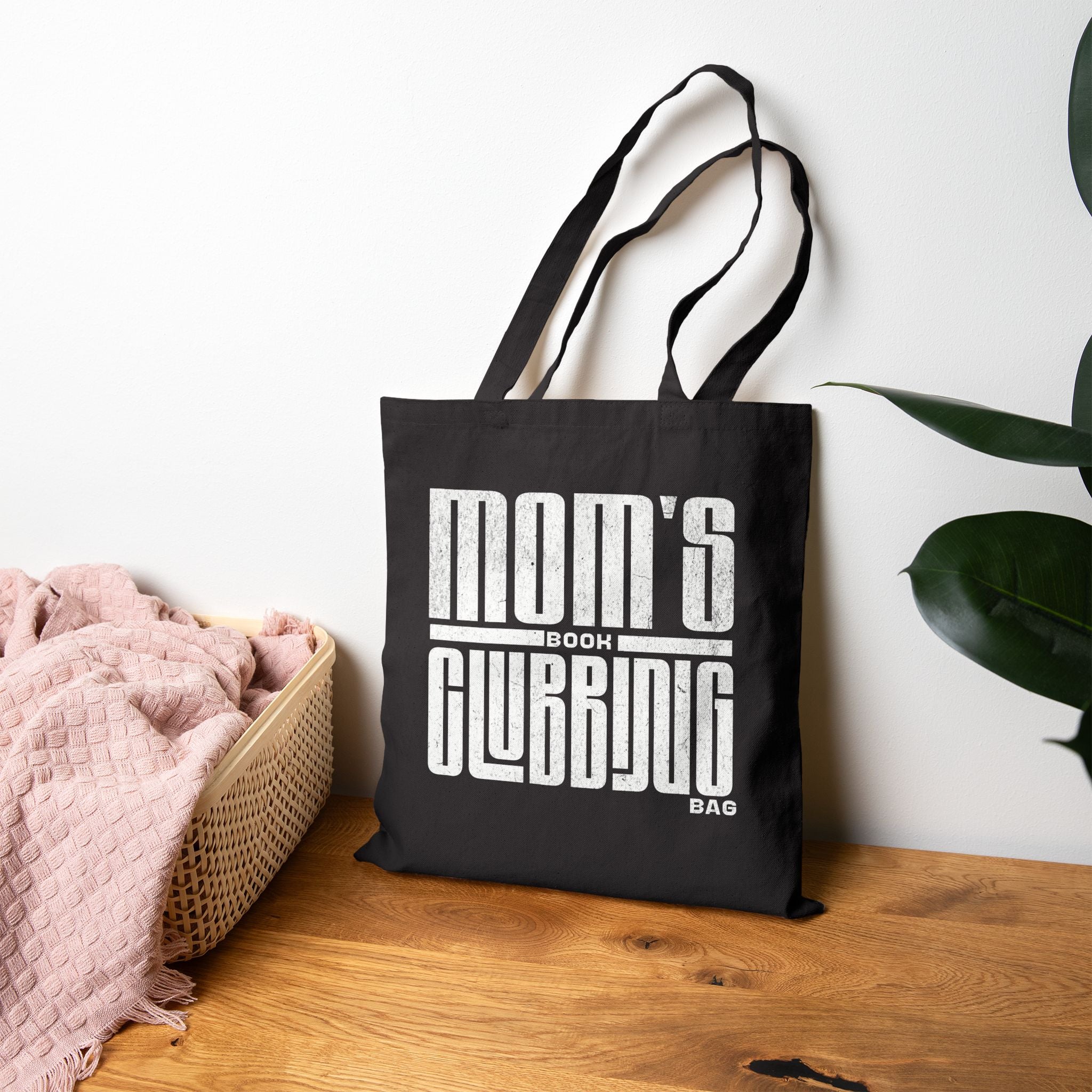 📚 Mom's Book Clubbing Canvas Tote Bag – Stylish & Functional Gift for Book-Loving Moms