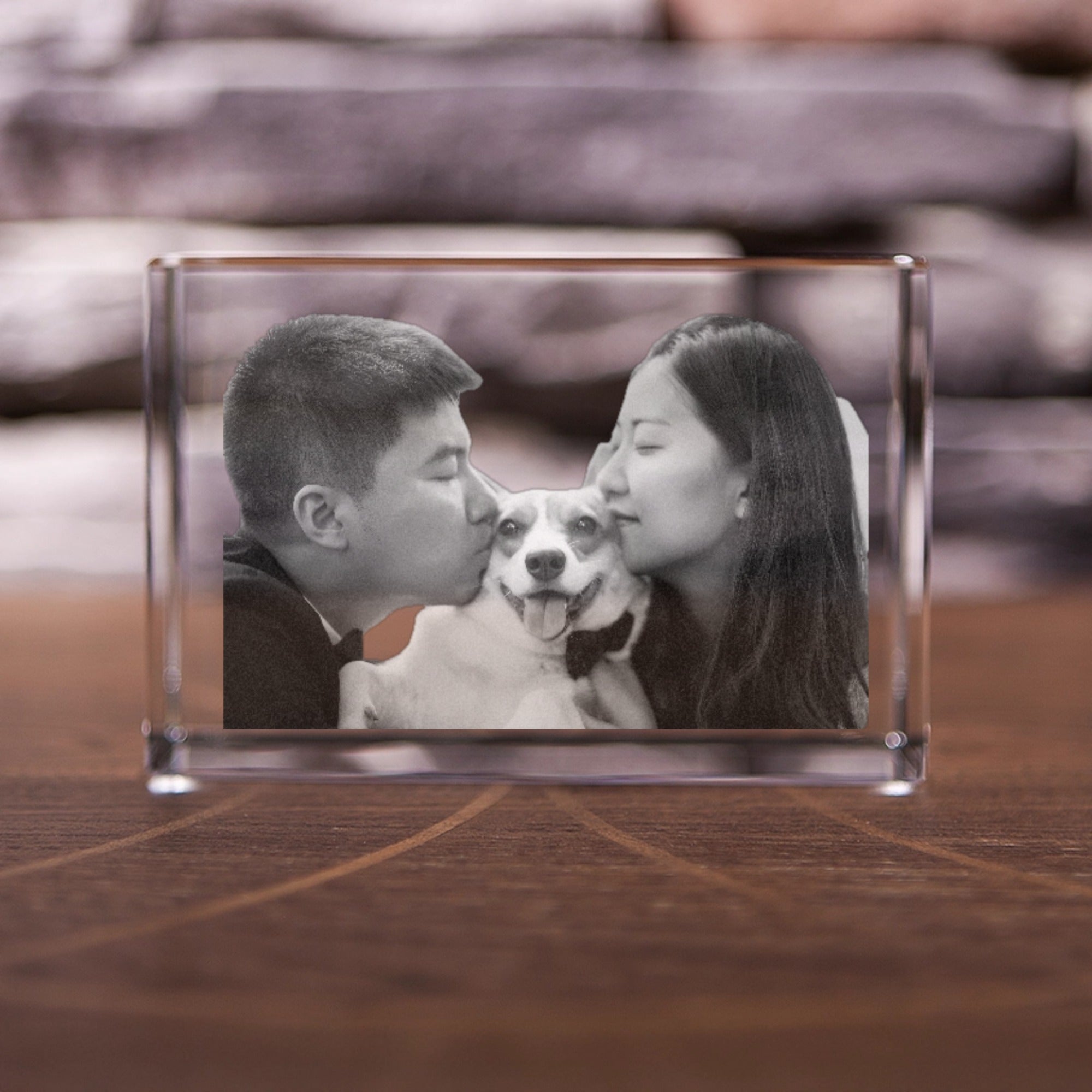 ✨ 3D Landscape Crystal Photo – Custom Engraved Gift for Couples, Pets & Special Moments