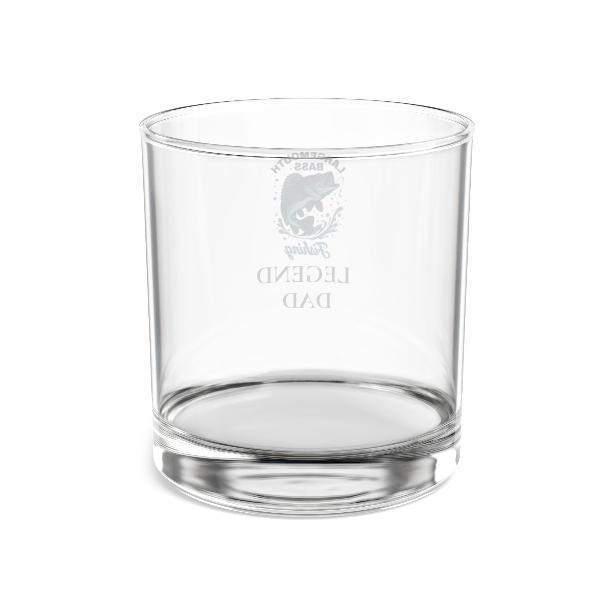 🐟 Personalized Largemouth Bass Whiskey Glass – “Fishing Legend” Personalized Gift for Dad, Grandpa, or the Family Fisherman
