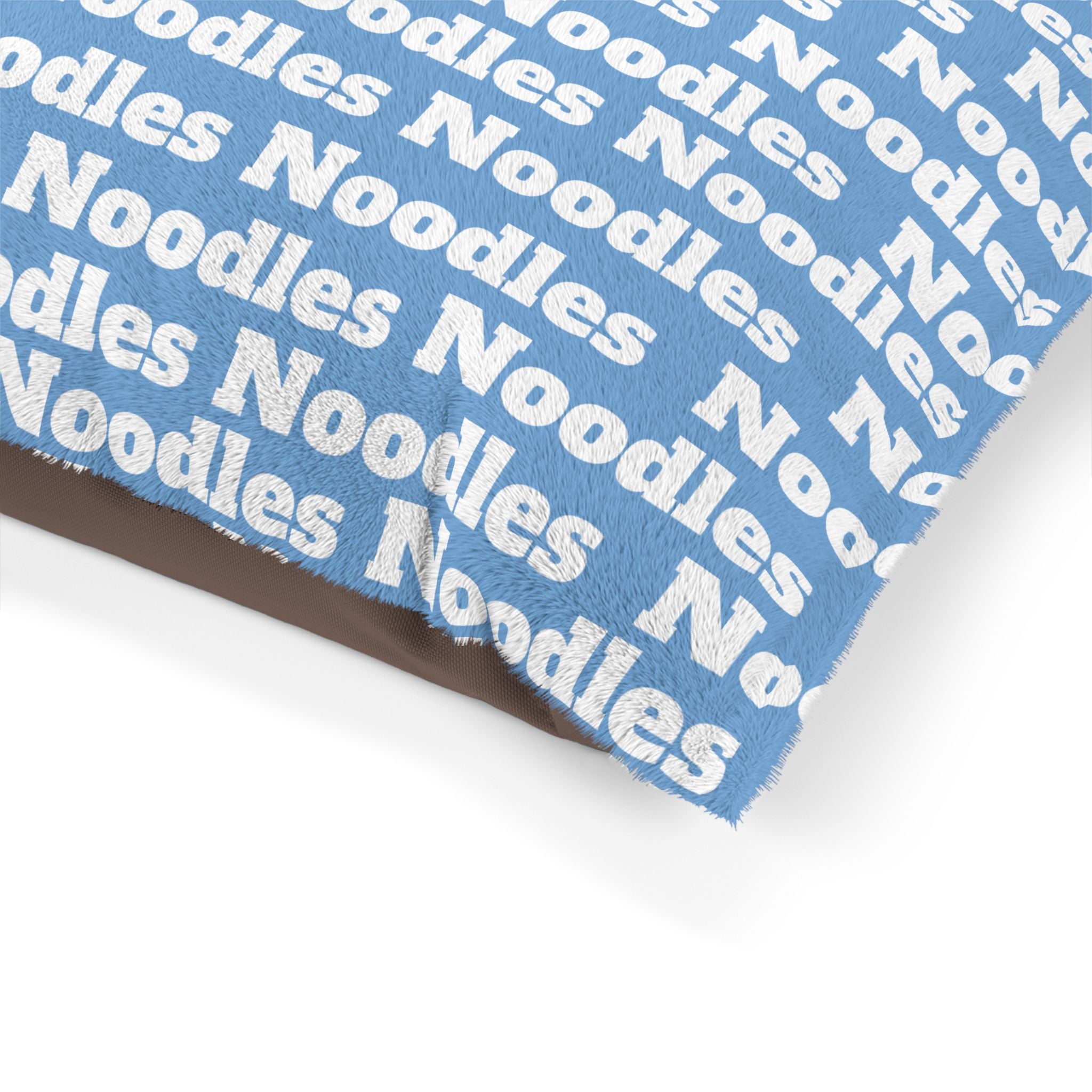 Personalized Pet Name Bed – Light Blue Washable Dog or Cat Pillow with Custom Name