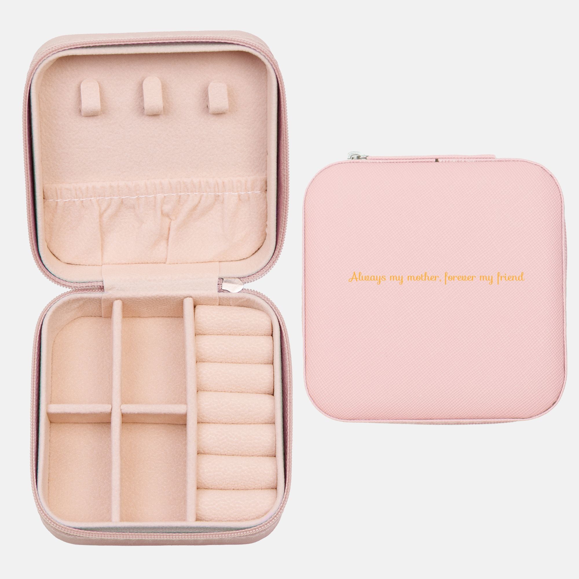🌸 To My Mother – Jewelry Travel Case | “Always My Mother, Forever My Friend” Keepsake Gift