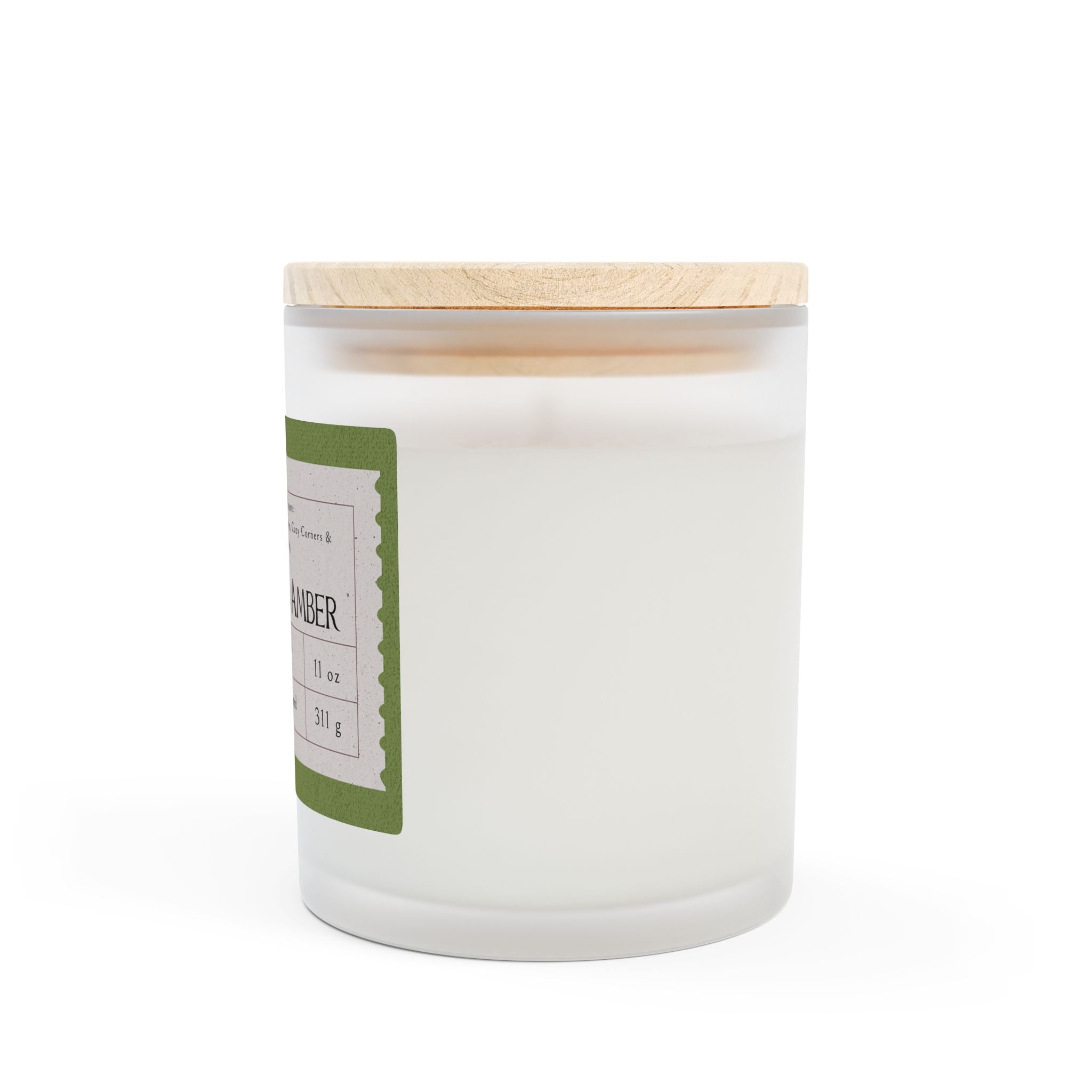🌿Oakmoss & Amber Wood Wick Candle – Earthy Soy Wax Gift for Him or Her | 11oz