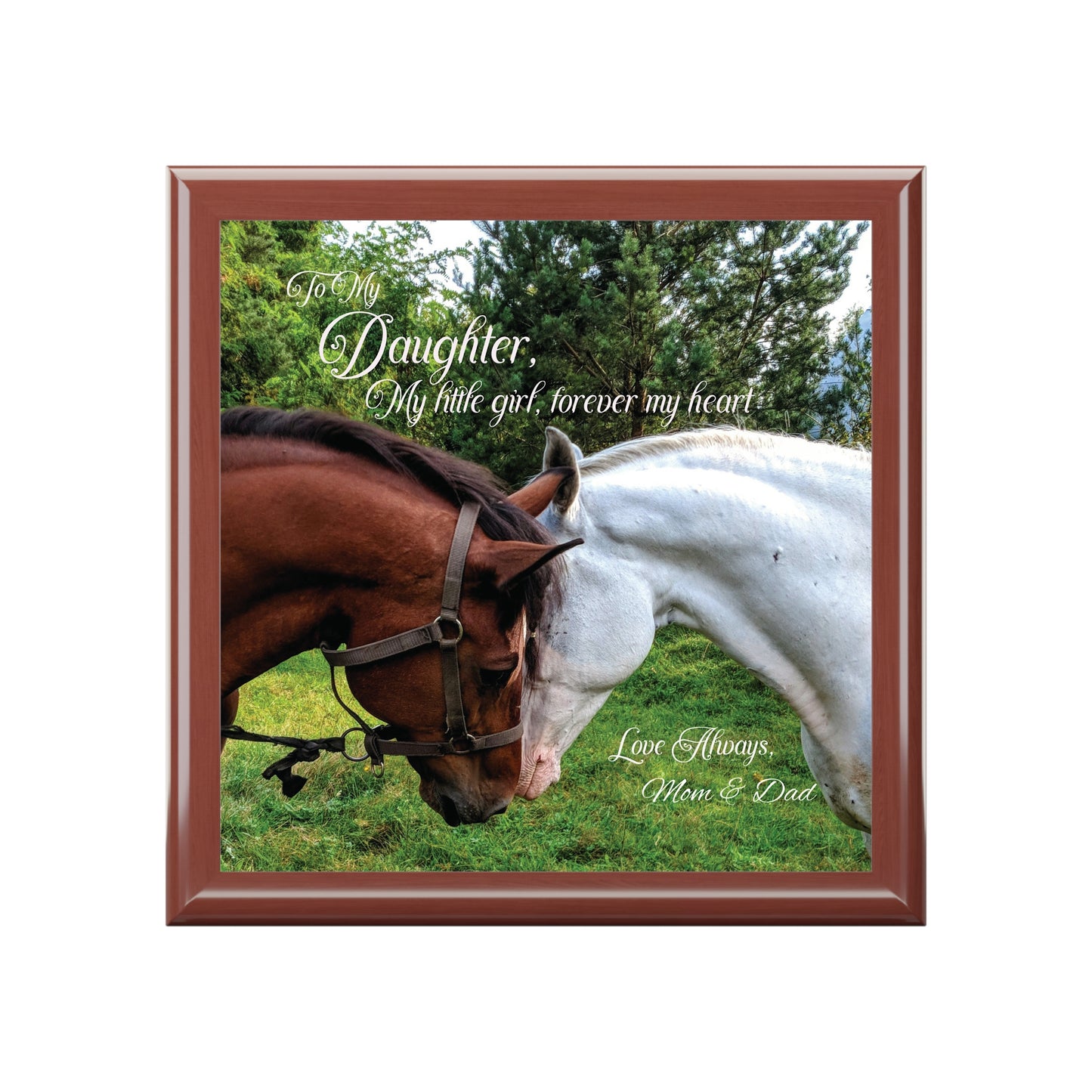 To My Daughter Horse Themed Jewelry Box