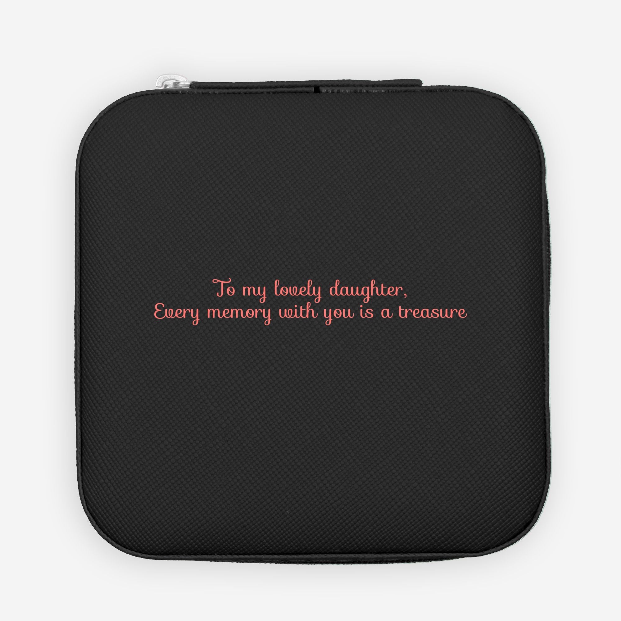 💖 To My Daughter – Jewelry Travel Case | “Every Moment With You Is a Treasure” Gift
