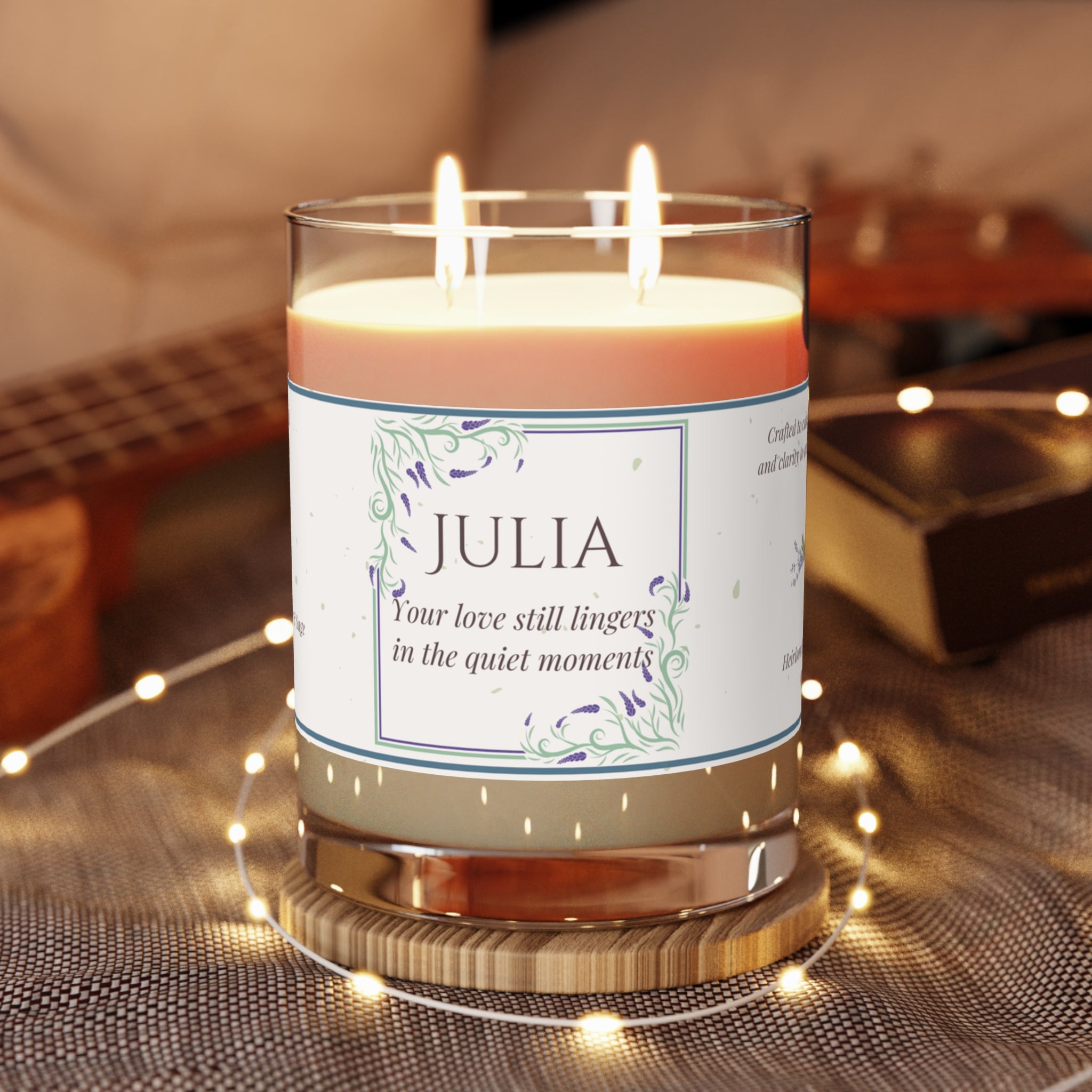 🕯️Personalized Soy Candle Gift – Custom Name & Quote – 9 oz Scented Jar with 3 Scents