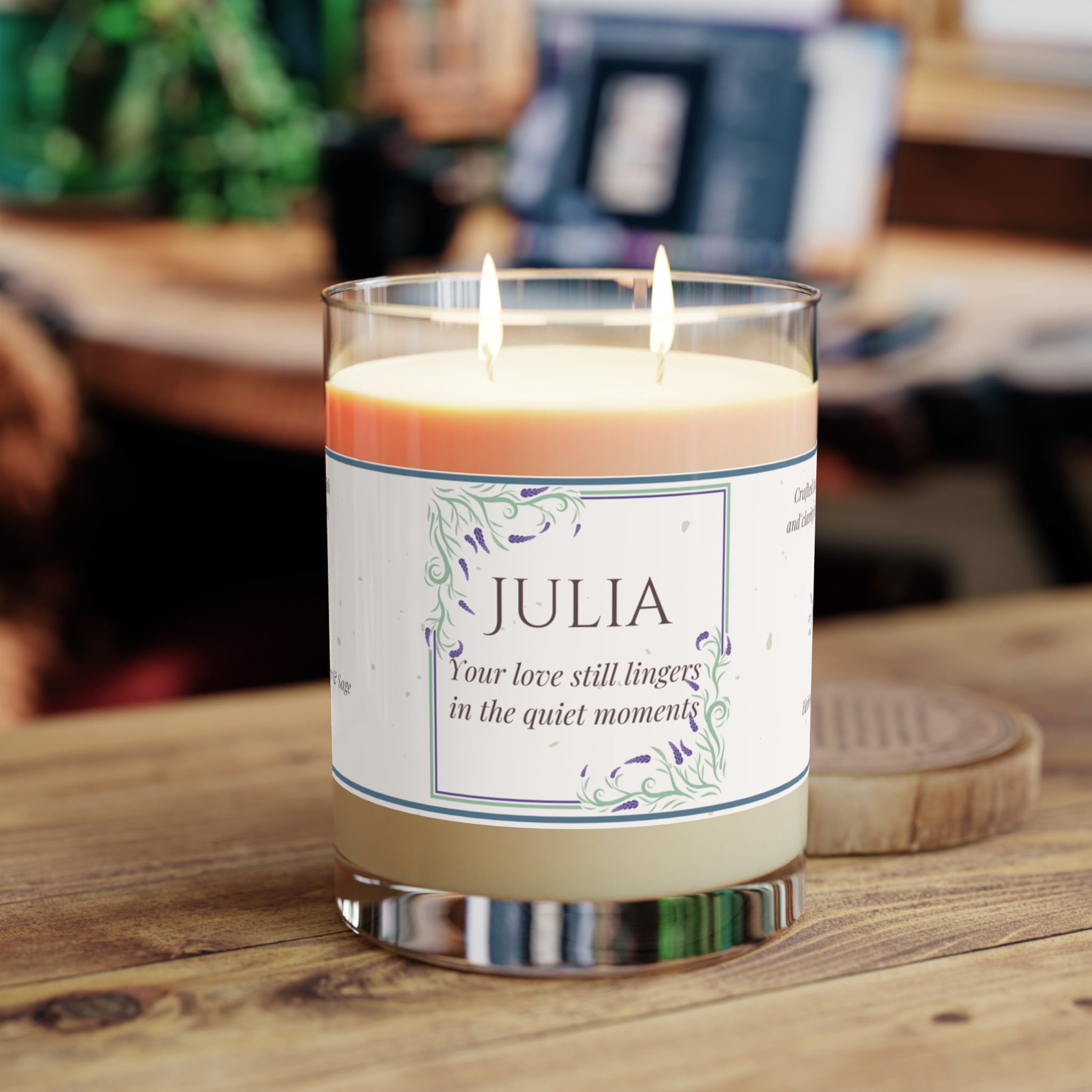 🕯️Personalized Soy Candle Gift – Custom Name & Quote – 9 oz Scented Jar with 3 Scents