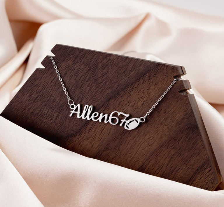 Personalized Sports Name Necklace – Custom Athlete or Sports Mom Gift USA