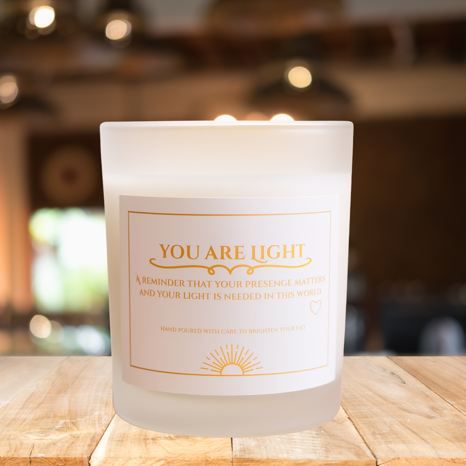 “You Are Light” Empowerment Candle – Scented Soy Glass Candle for Self-Love, Mindfulness, and Gift Giving