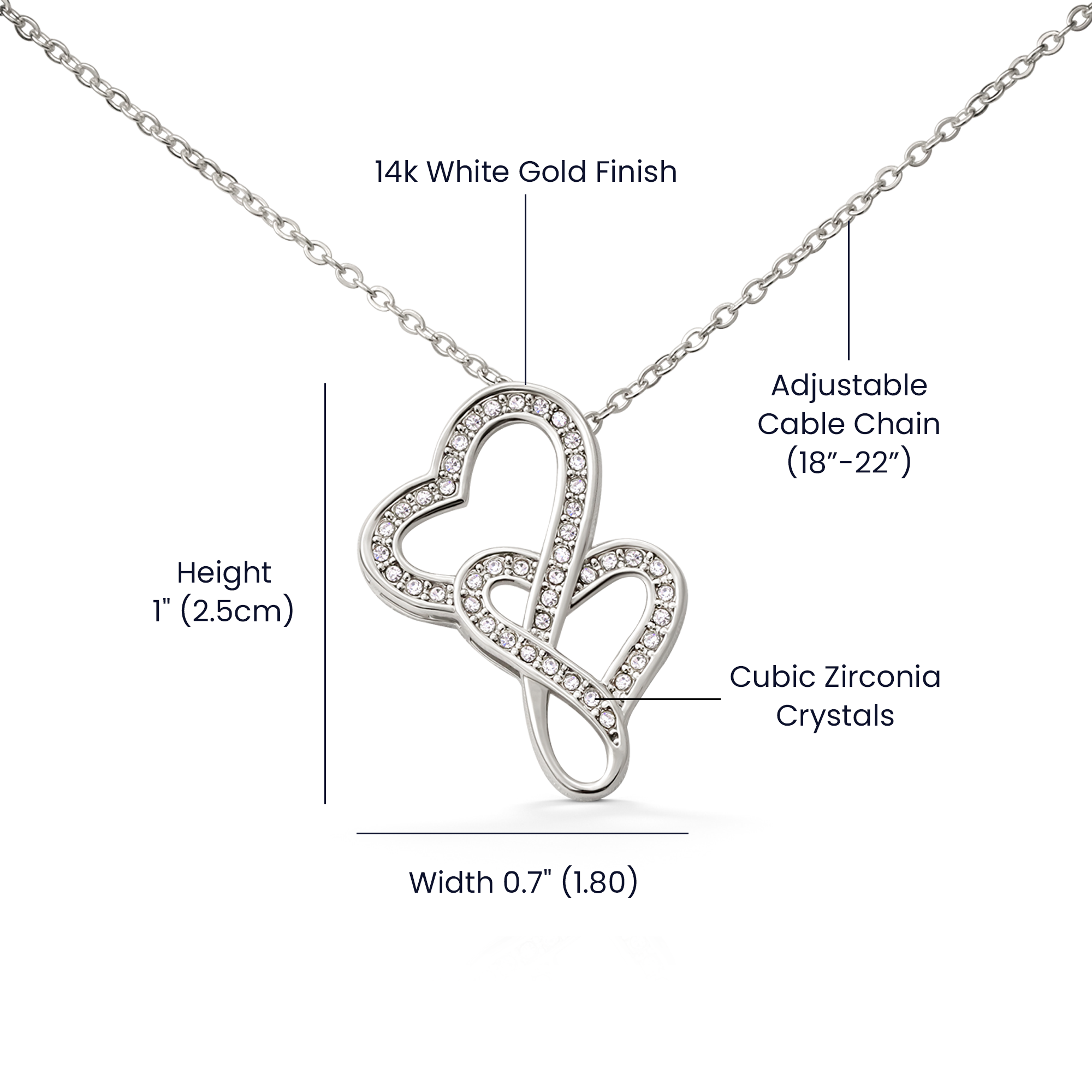 To My Bonus Mom – Heartfelt Interlocking Hearts Necklace with Message Card