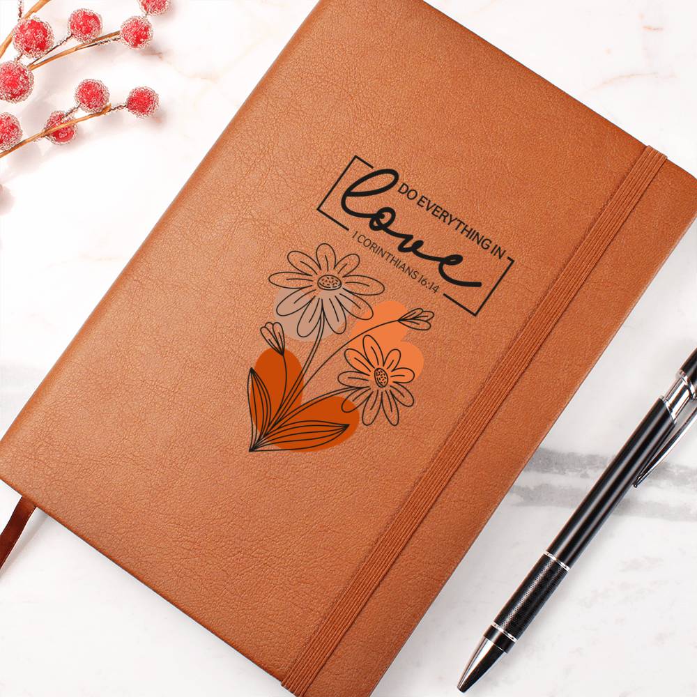 🌸 Floral Scripture Journal – “Do Everything in Love” (1 Corinthians 16:14)
