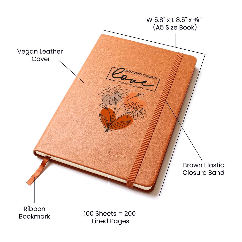 🌸 Floral Scripture Journal – “Do Everything in Love” (1 Corinthians 16:14)