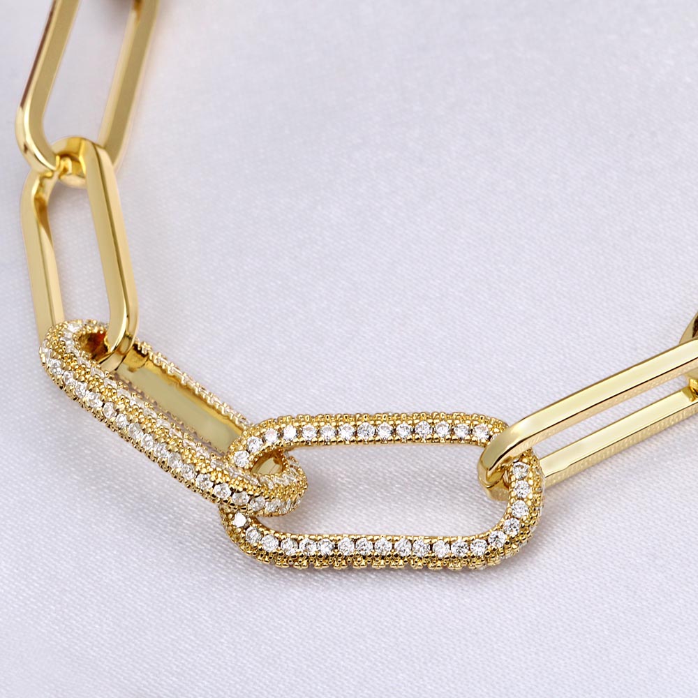 To My Beloved – Paperclip Chain Necklace in 14k Gold Finish– Elegant Gift for Partner or Spouse