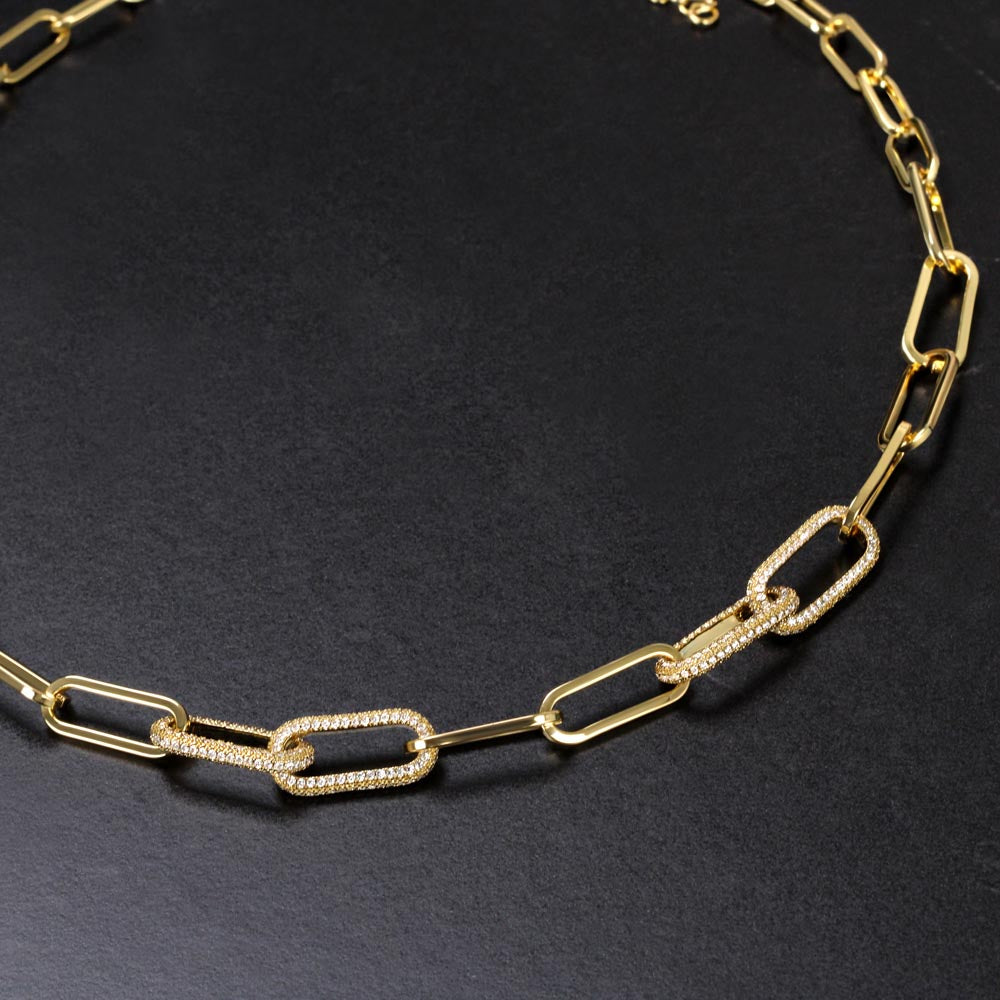 To My Beloved – Paperclip Chain Necklace in 14k Gold Finish– Elegant Gift for Partner or Spouse