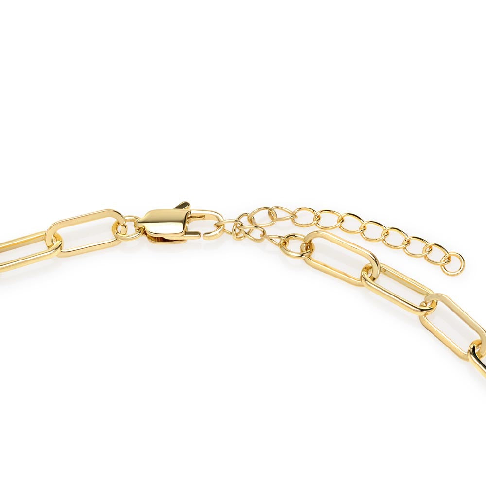 To My Beloved – Paperclip Chain Necklace in 14k Gold Finish– Elegant Gift for Partner or Spouse