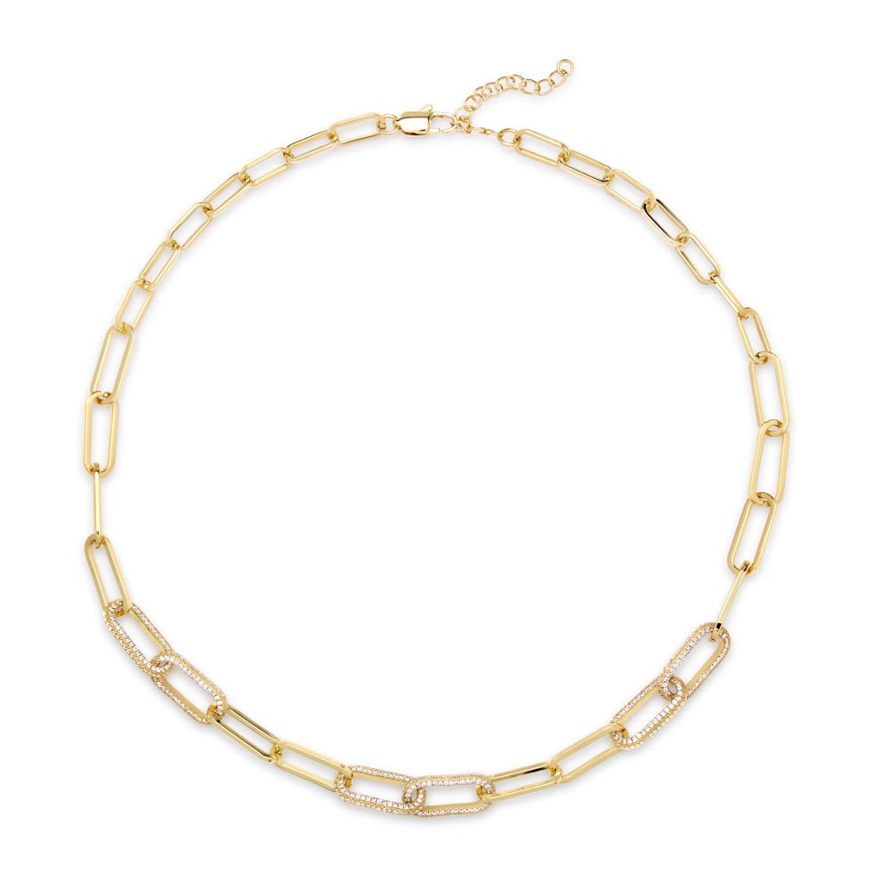 To My Beloved – Paperclip Chain Necklace in 14k Gold Finish– Elegant Gift for Partner or Spouse