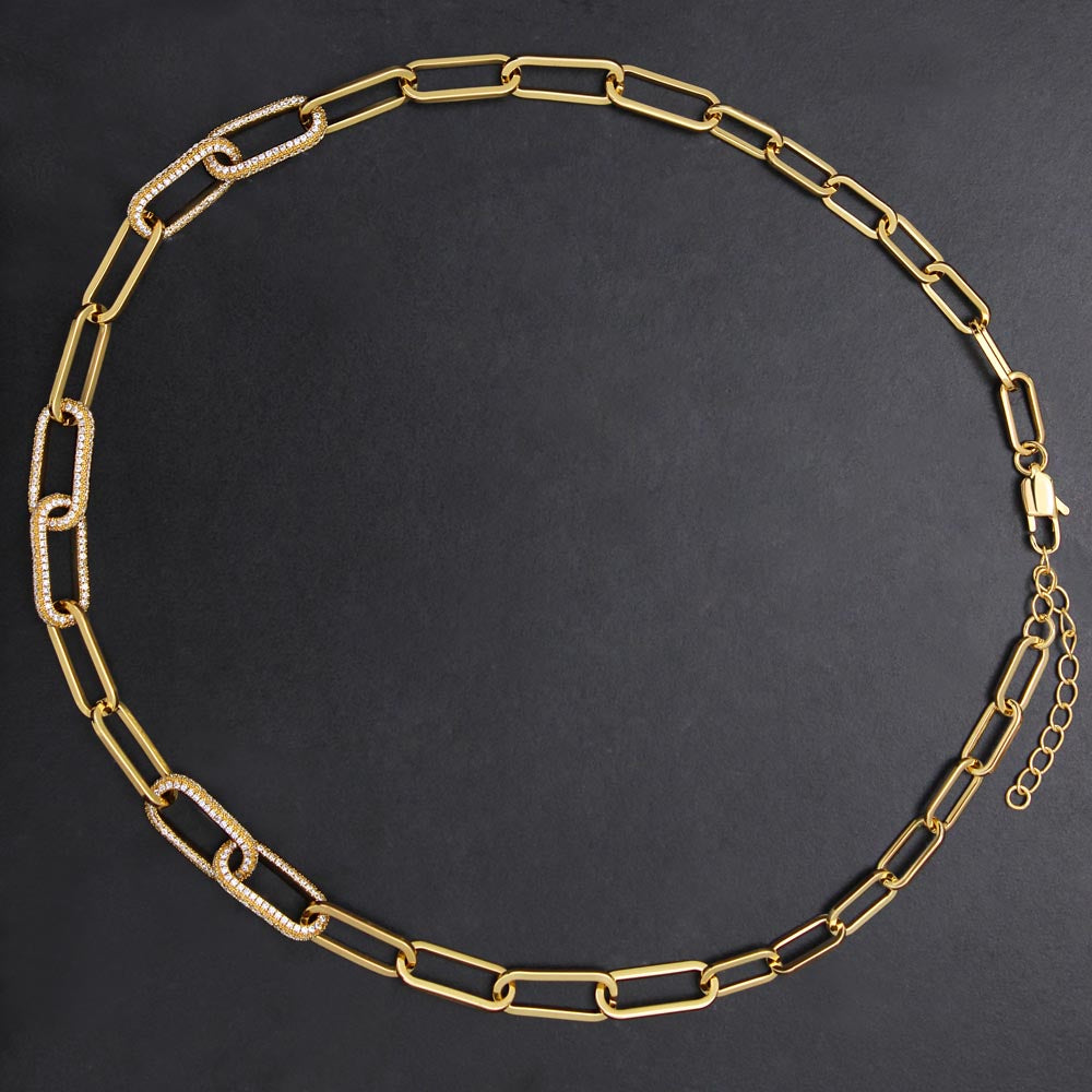 For The Boss Lady – Gold Paperclip Chain Necklace – Empowering Gift for Wife, Girlfriend, or Entrepreneur